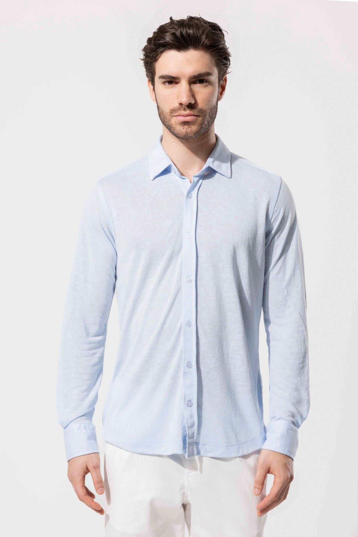 Modern Cut Knitted Texture Shirt
