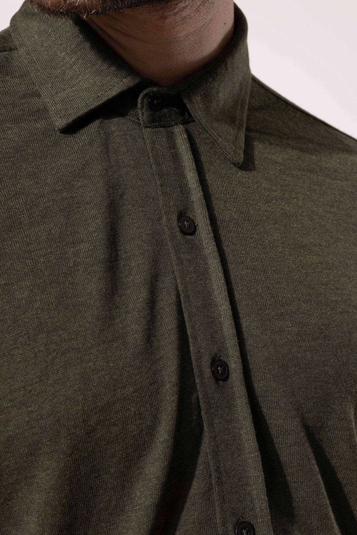 Modern Cut Knitted Texture Shirt