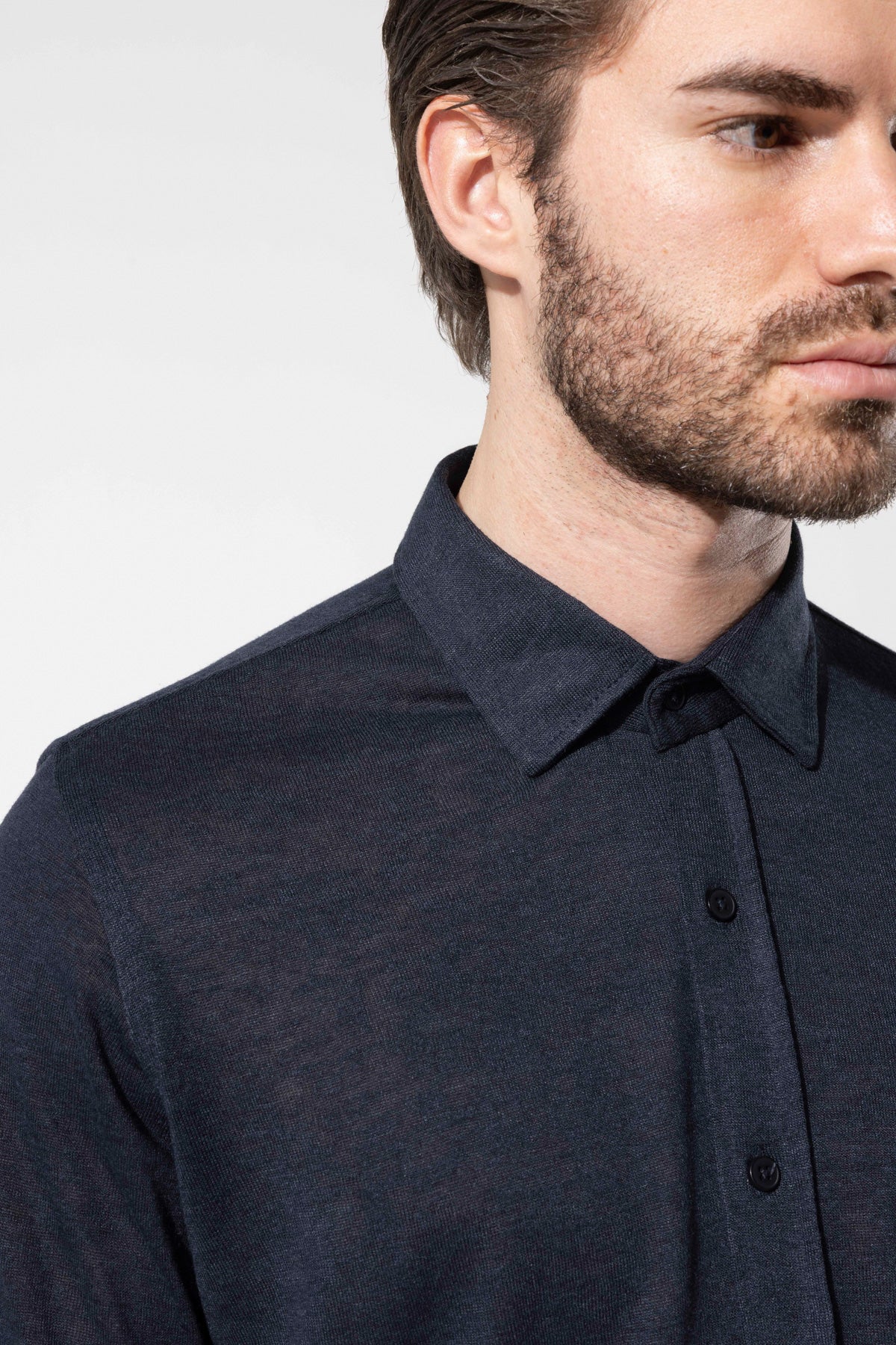 Modern Cut Knitted Texture Shirt