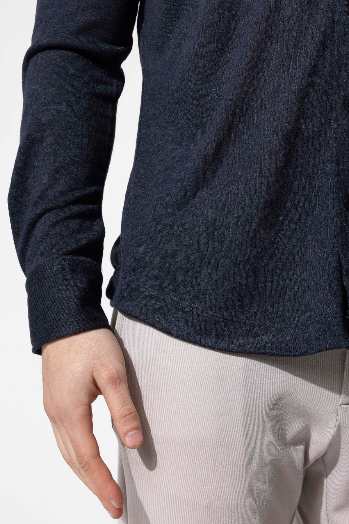Modern Cut Knitted Texture Shirt