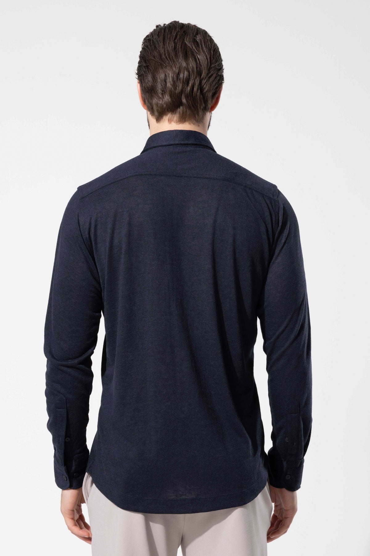 Modern Cut Knitted Texture Shirt