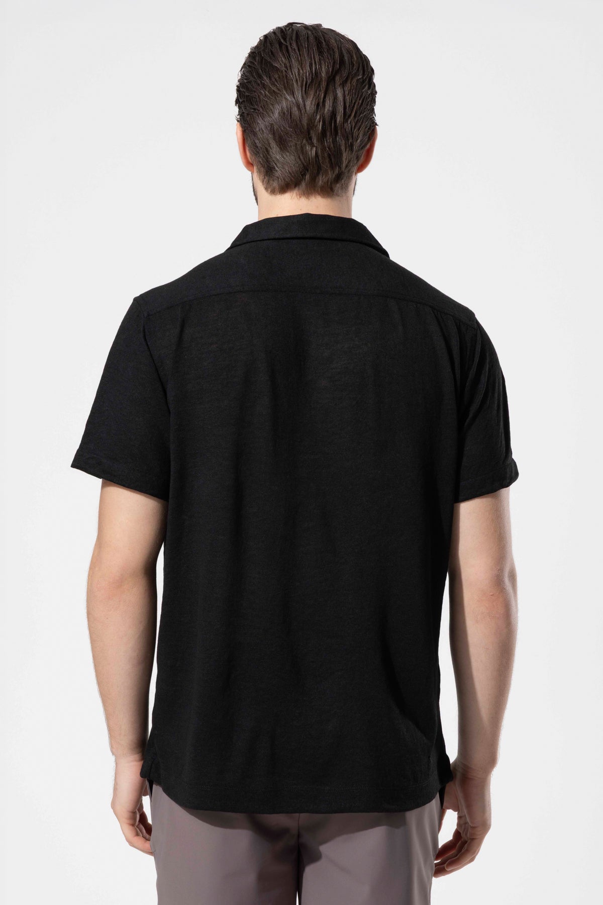 Knitted Textured Short Sleeve Modern Shirt