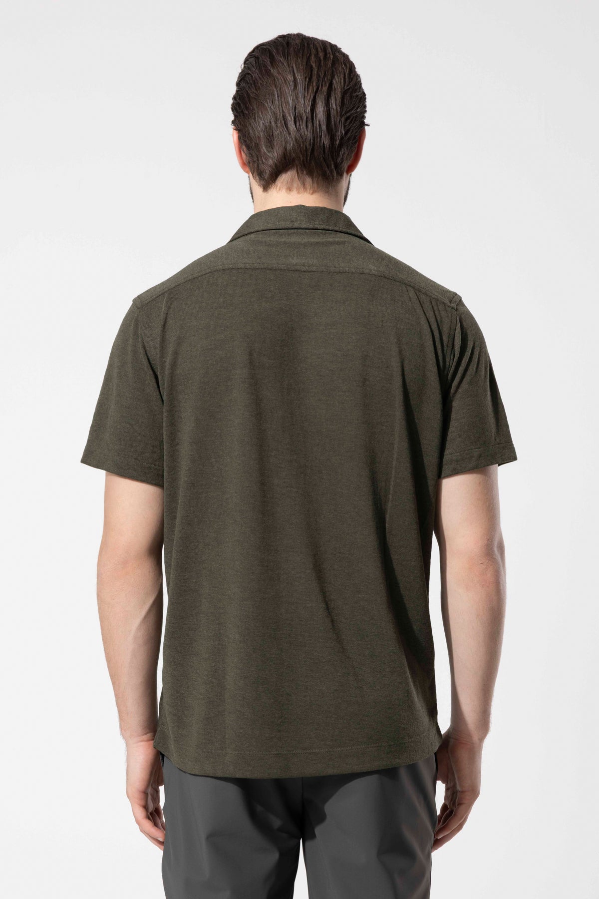 Knitted Textured Short Sleeve Modern Shirt