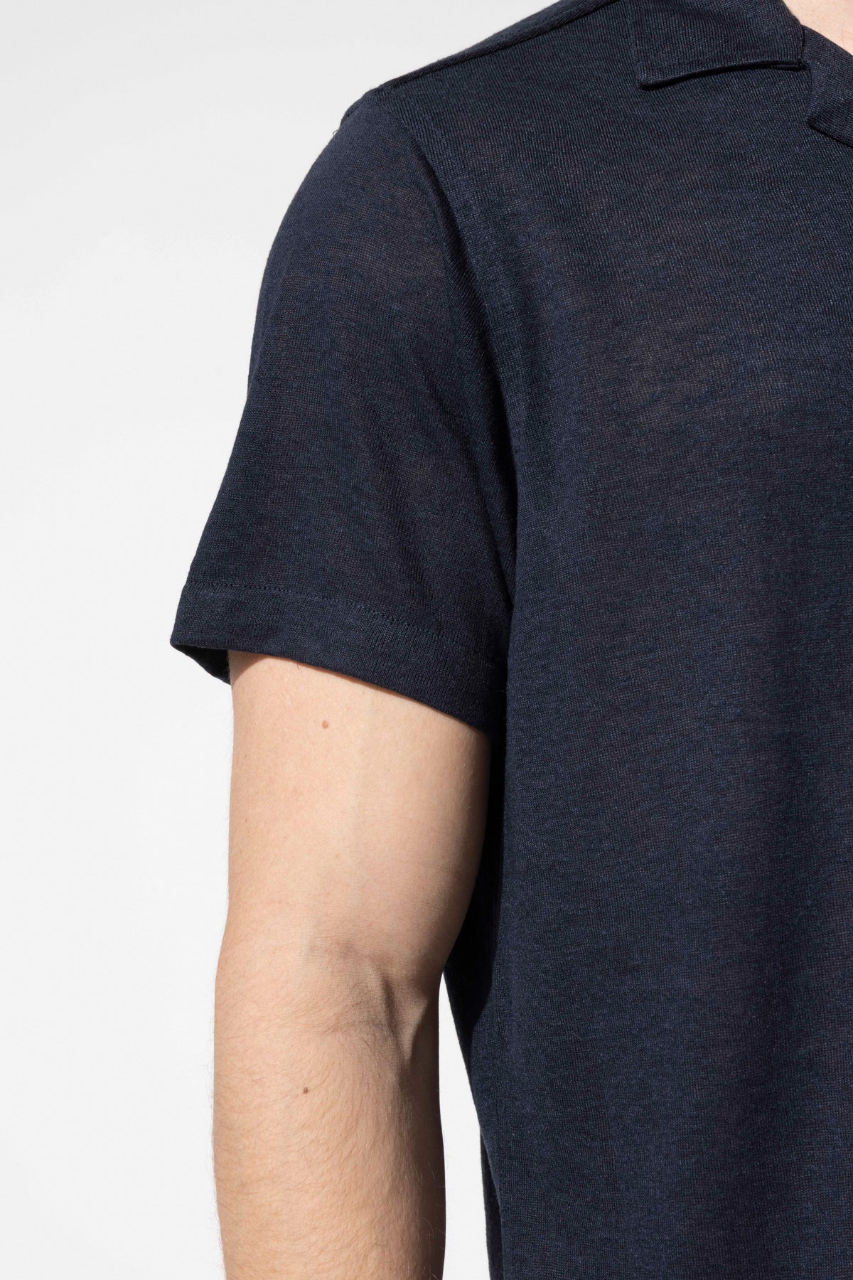 Knitted Textured Short Sleeve Modern Shirt