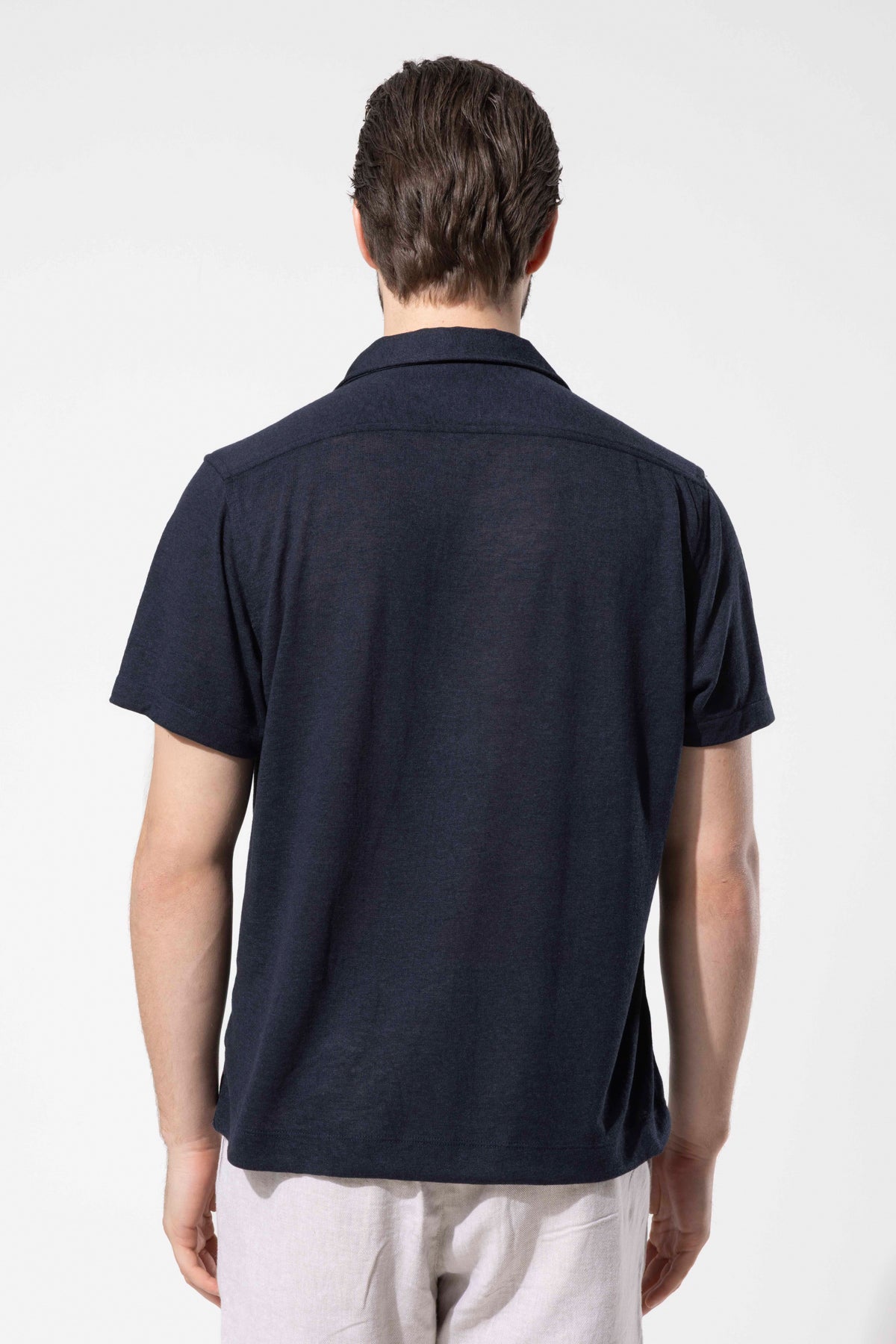 Knitted Textured Short Sleeve Modern Shirt