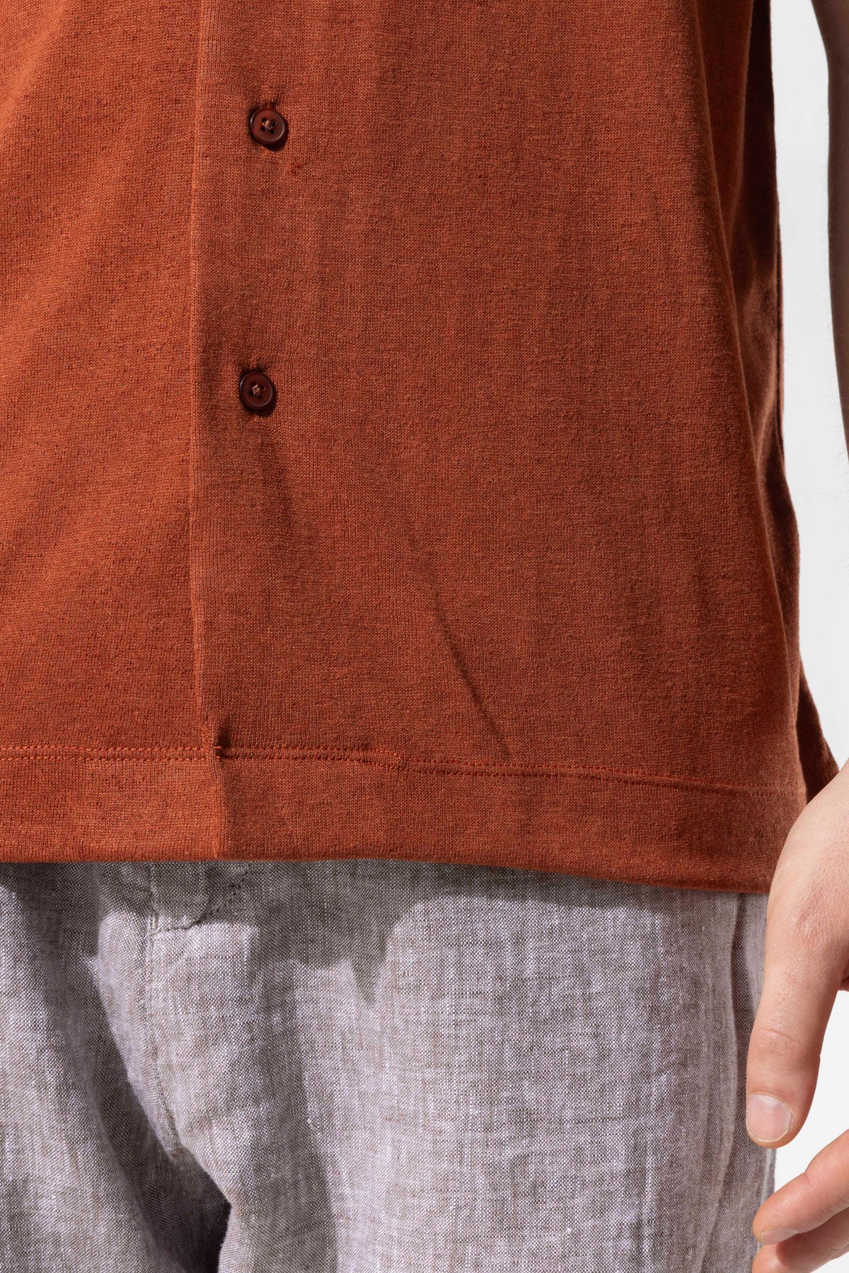 Knitted Textured Short Sleeve Modern Shirt