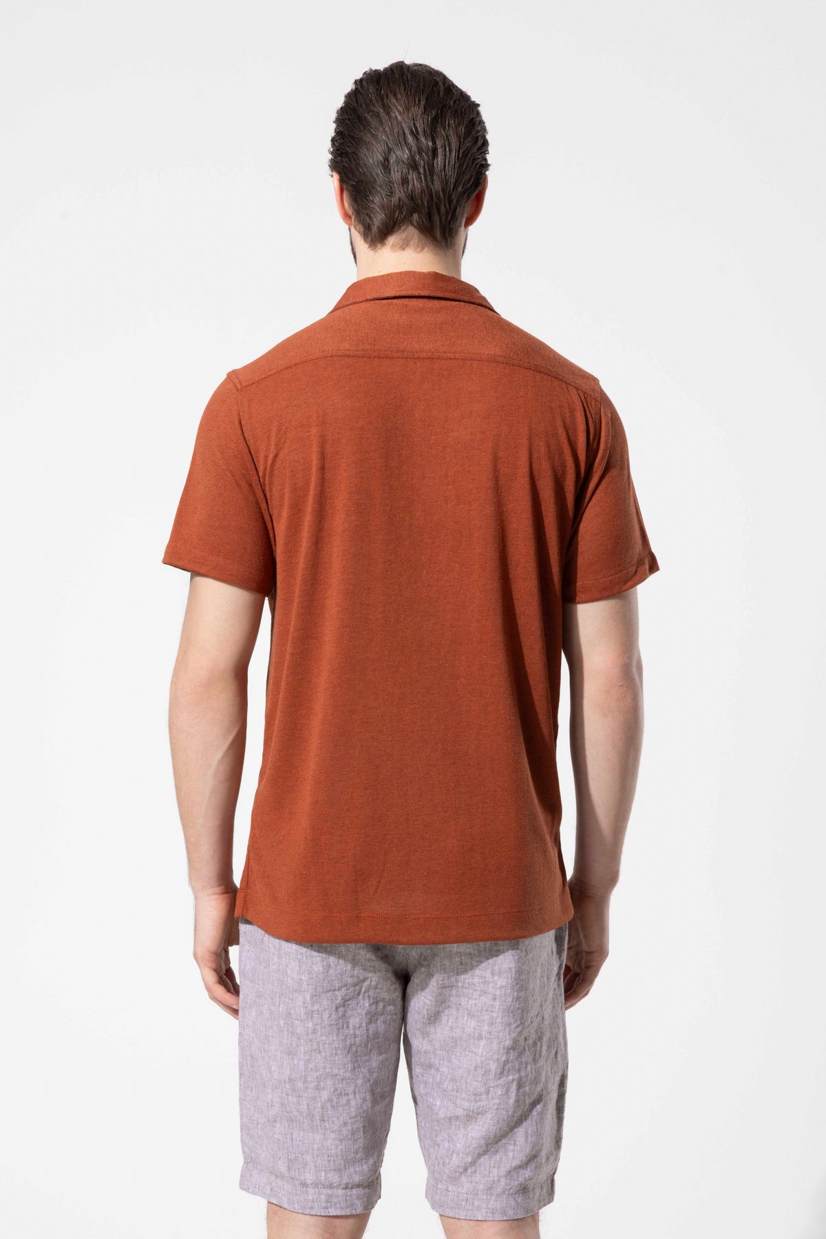 Knitted Textured Short Sleeve Modern Shirt