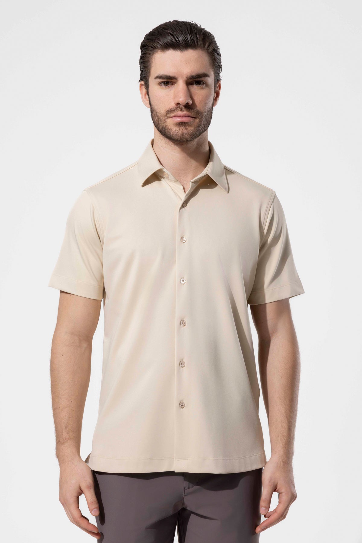 Minimalist Design Short-Sleeved Modern Shirt