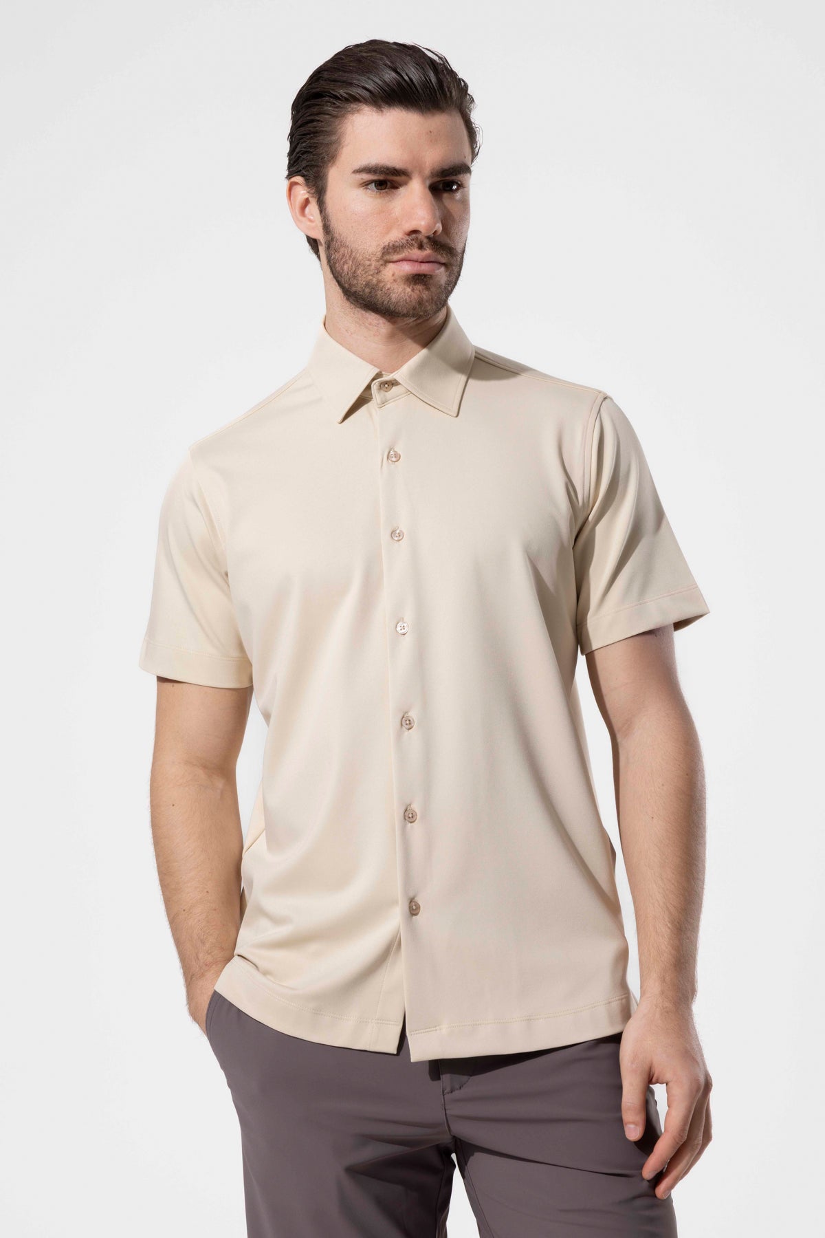 Minimalist Design Short-Sleeved Modern Shirt