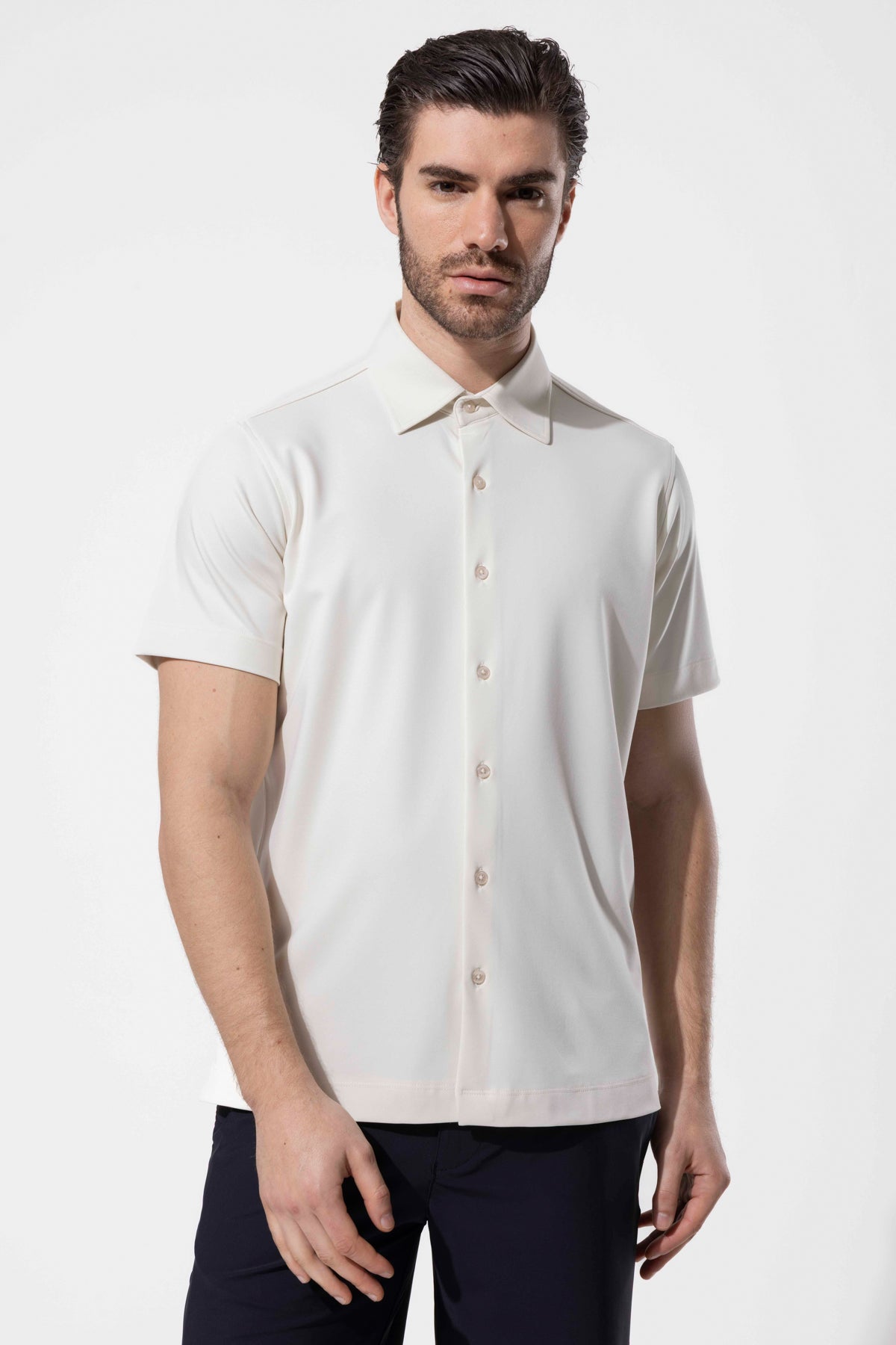 Minimalist Design Short-Sleeved Modern Shirt