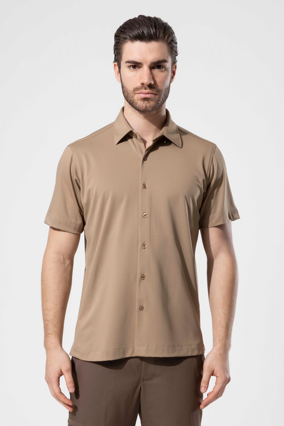 Minimalist Design Short-Sleeved Modern Shirt