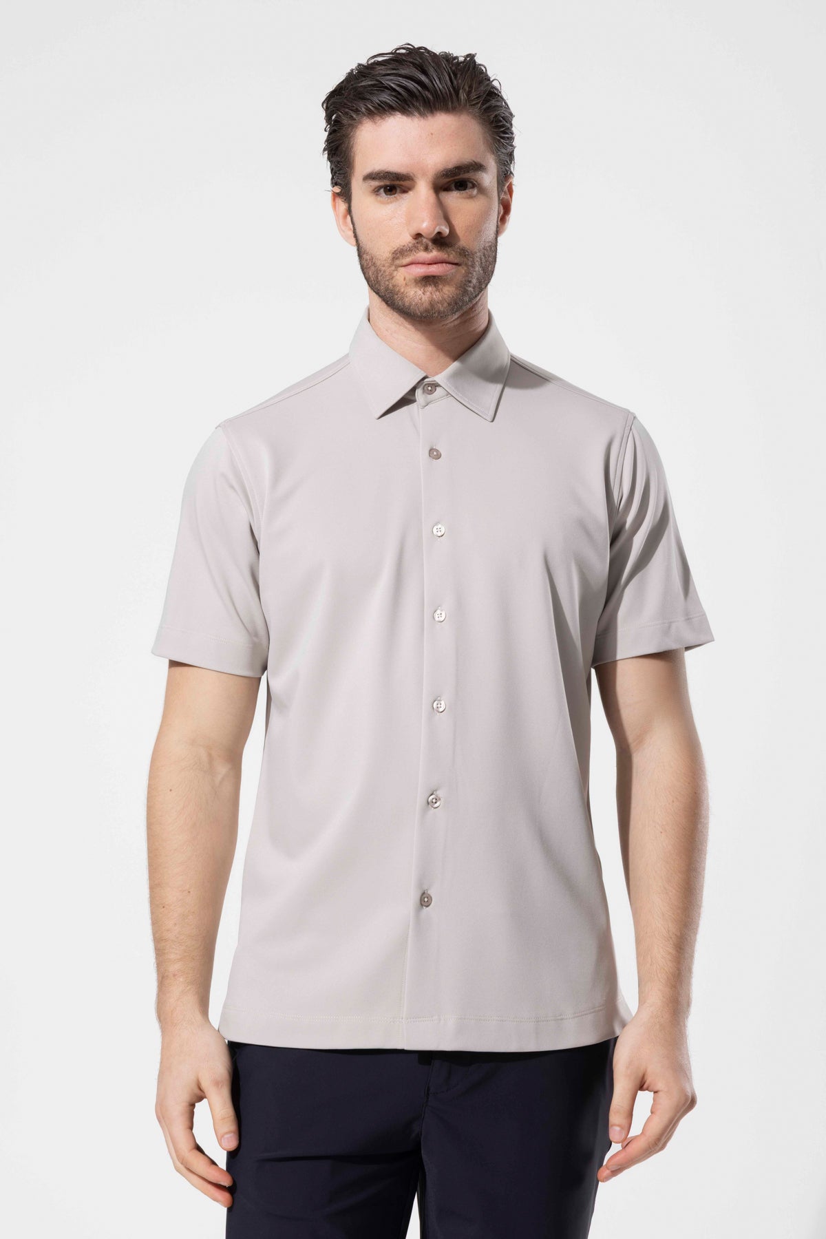 Minimalist Design Short-Sleeved Modern Shirt