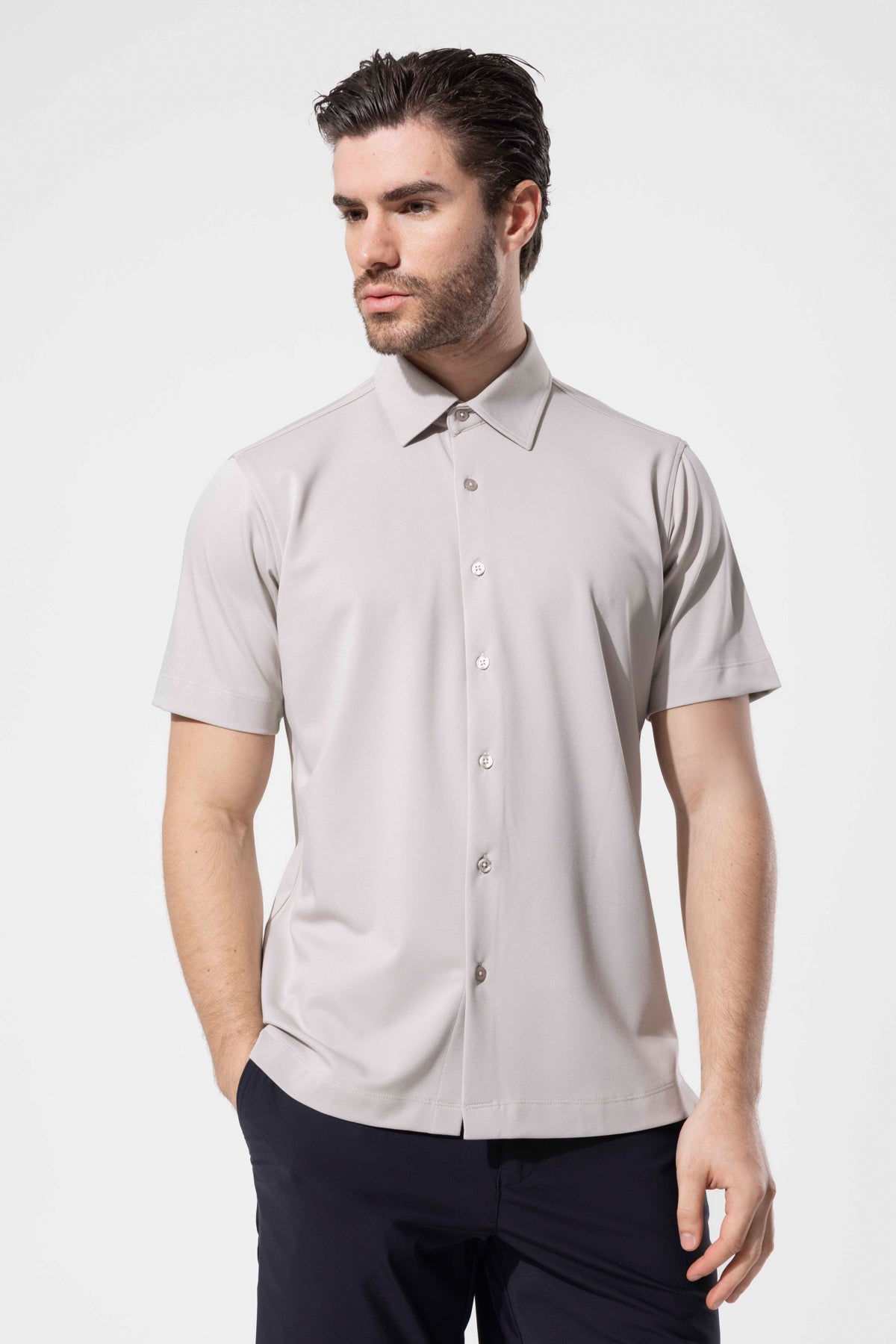 Minimalist Design Short-Sleeved Modern Shirt