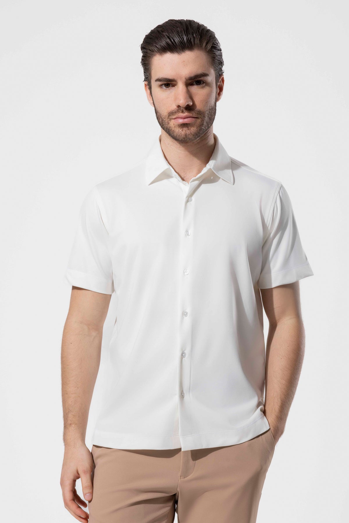 Minimalist Design Short-Sleeved Modern Shirt