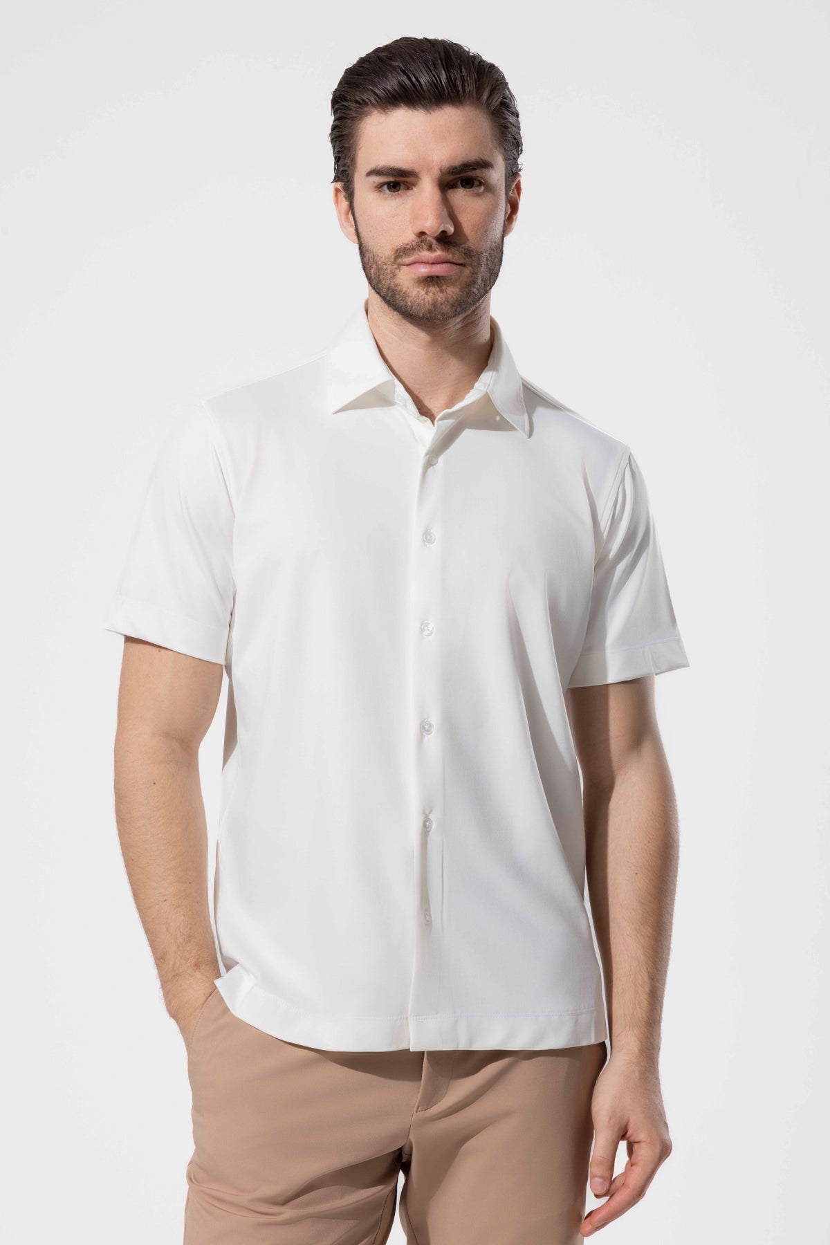 Minimalist Design Short-Sleeved Modern Shirt