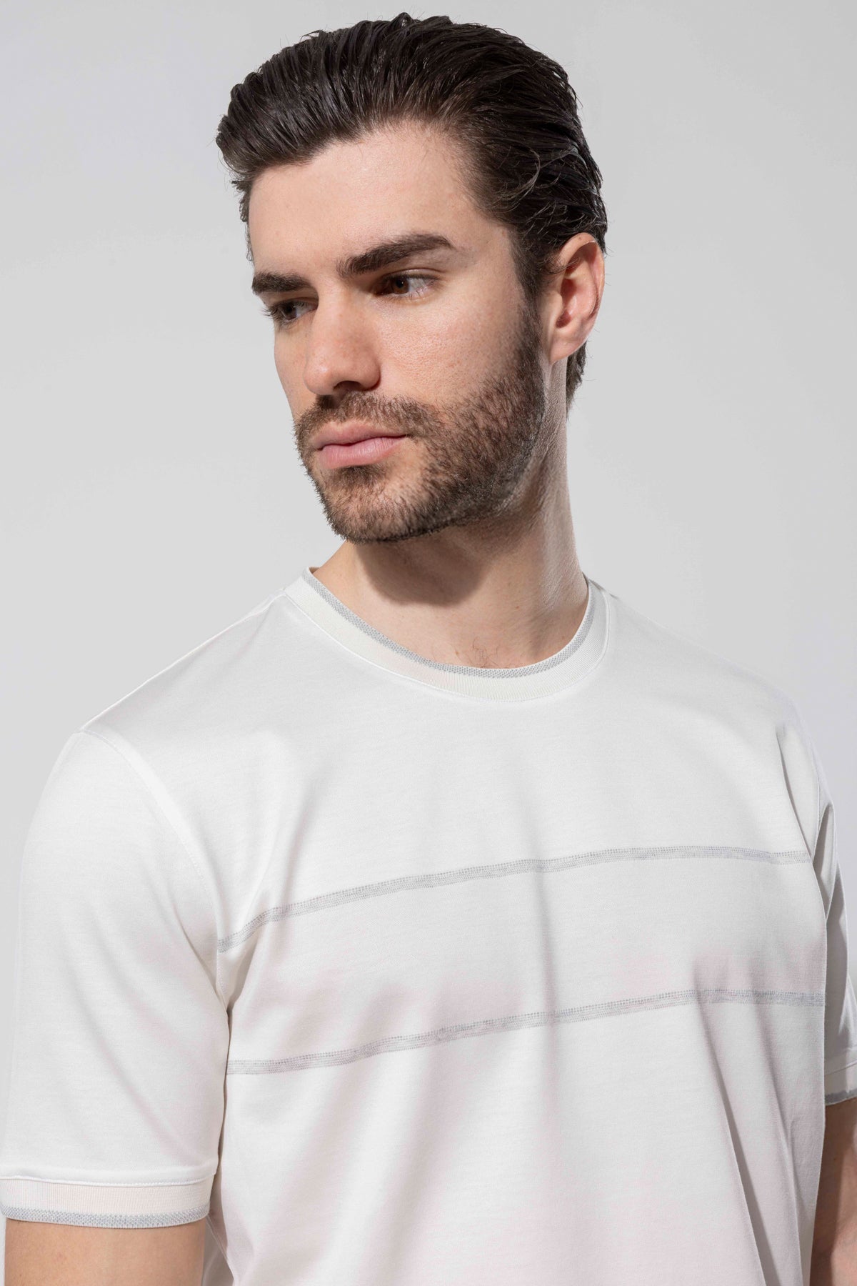 Men's Casual T-Shirt with Sporty Tape Detail