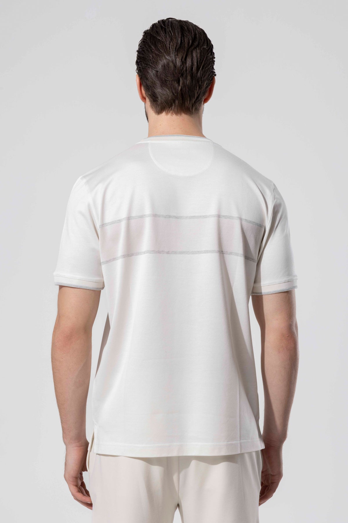 Men's Casual T-Shirt with Sporty Tape Detail