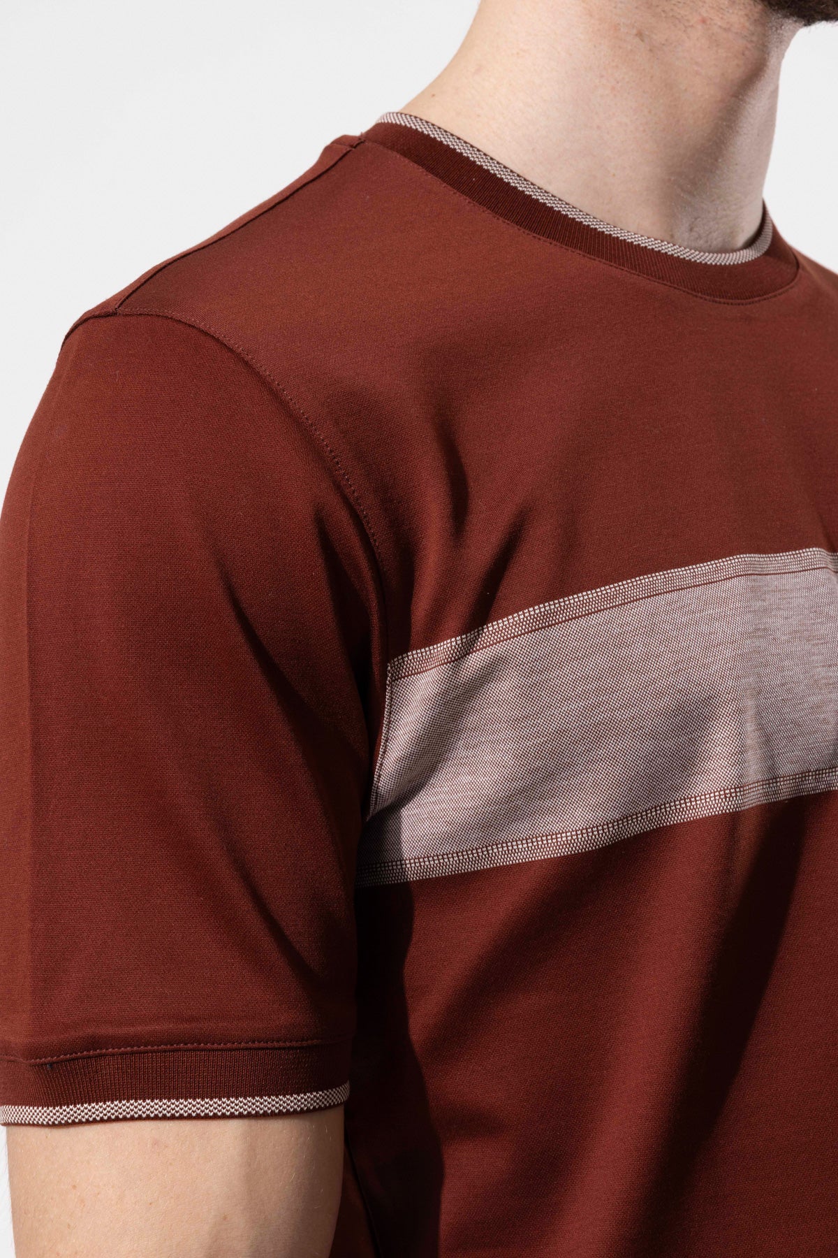 Men's Casual T-Shirt with Sporty Tape Detail