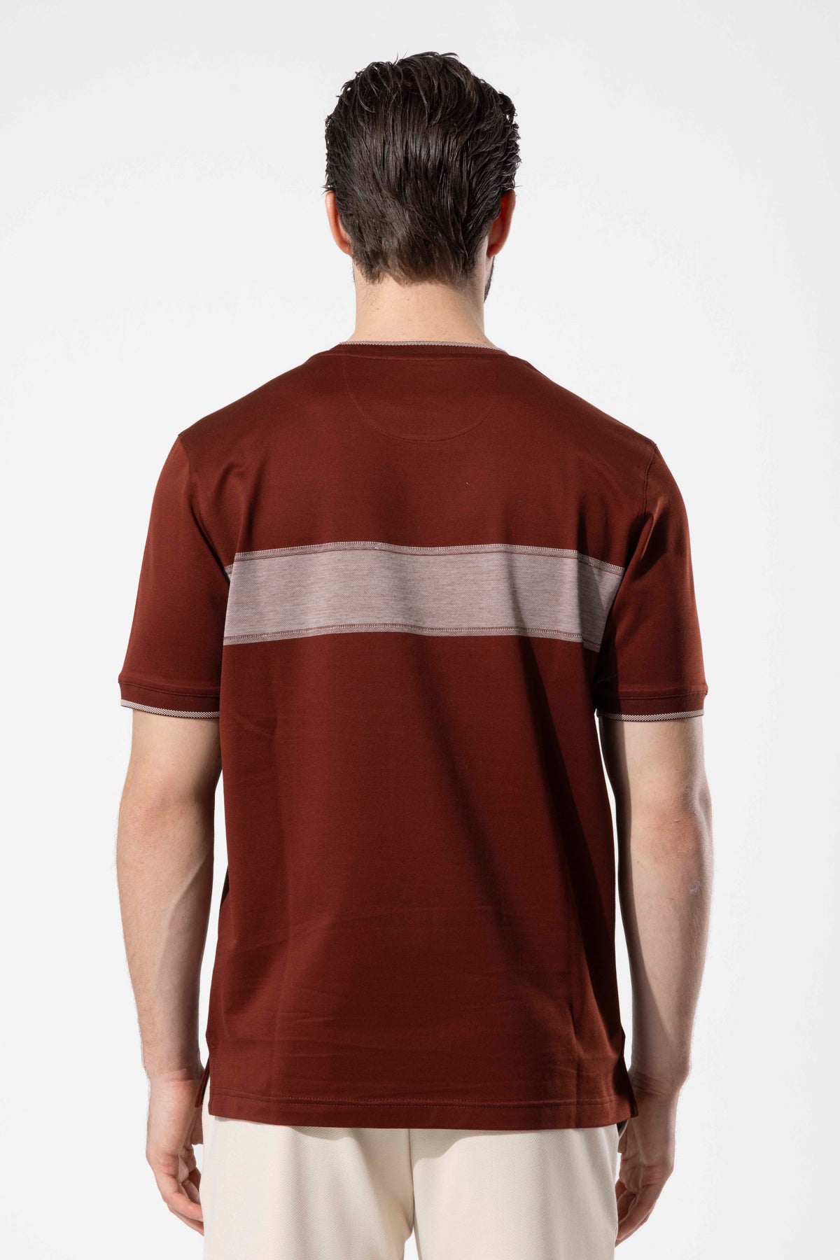 Men's Casual T-Shirt with Sporty Tape Detail