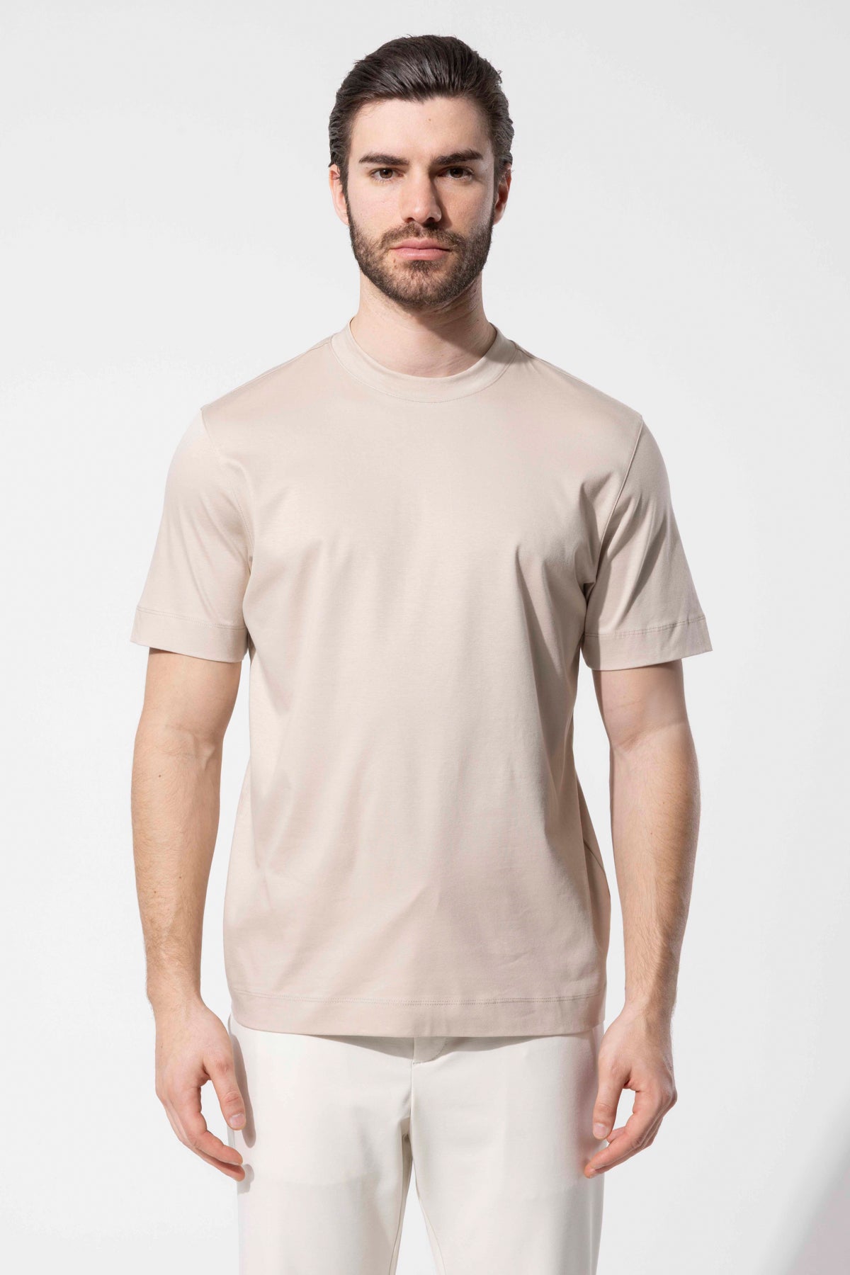 Bisiklet Yaka Merserize T-Shirt