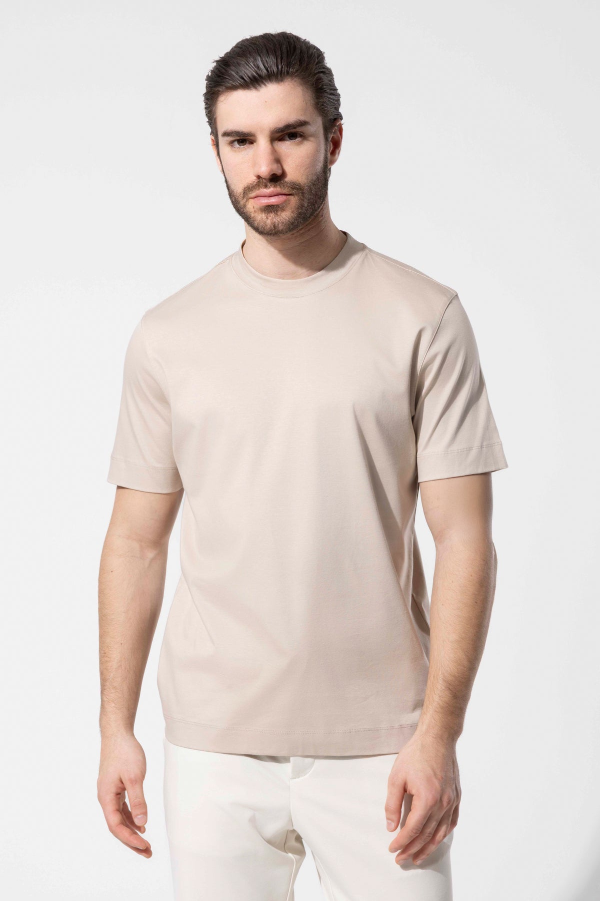 Bisiklet Yaka Merserize T-Shirt