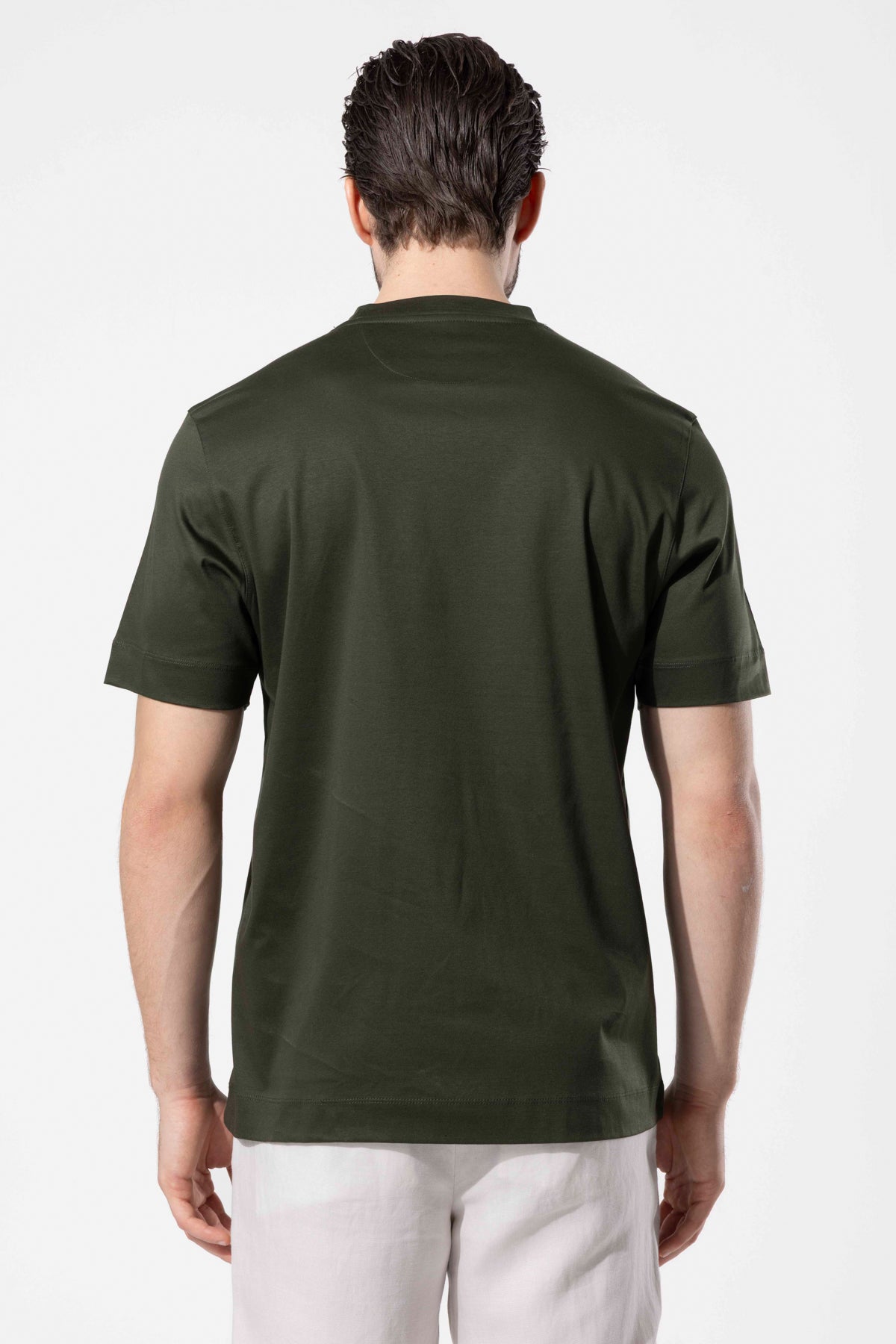 Bisiklet Yaka Merserize T-Shirt