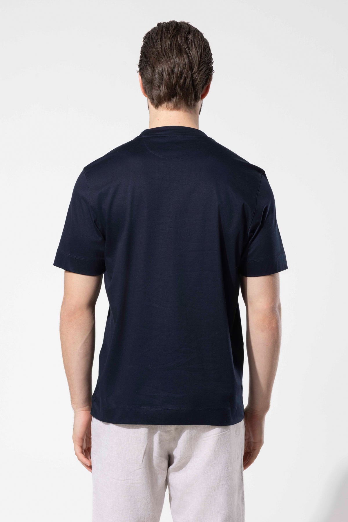 Bisiklet Yaka Merserize T-Shirt