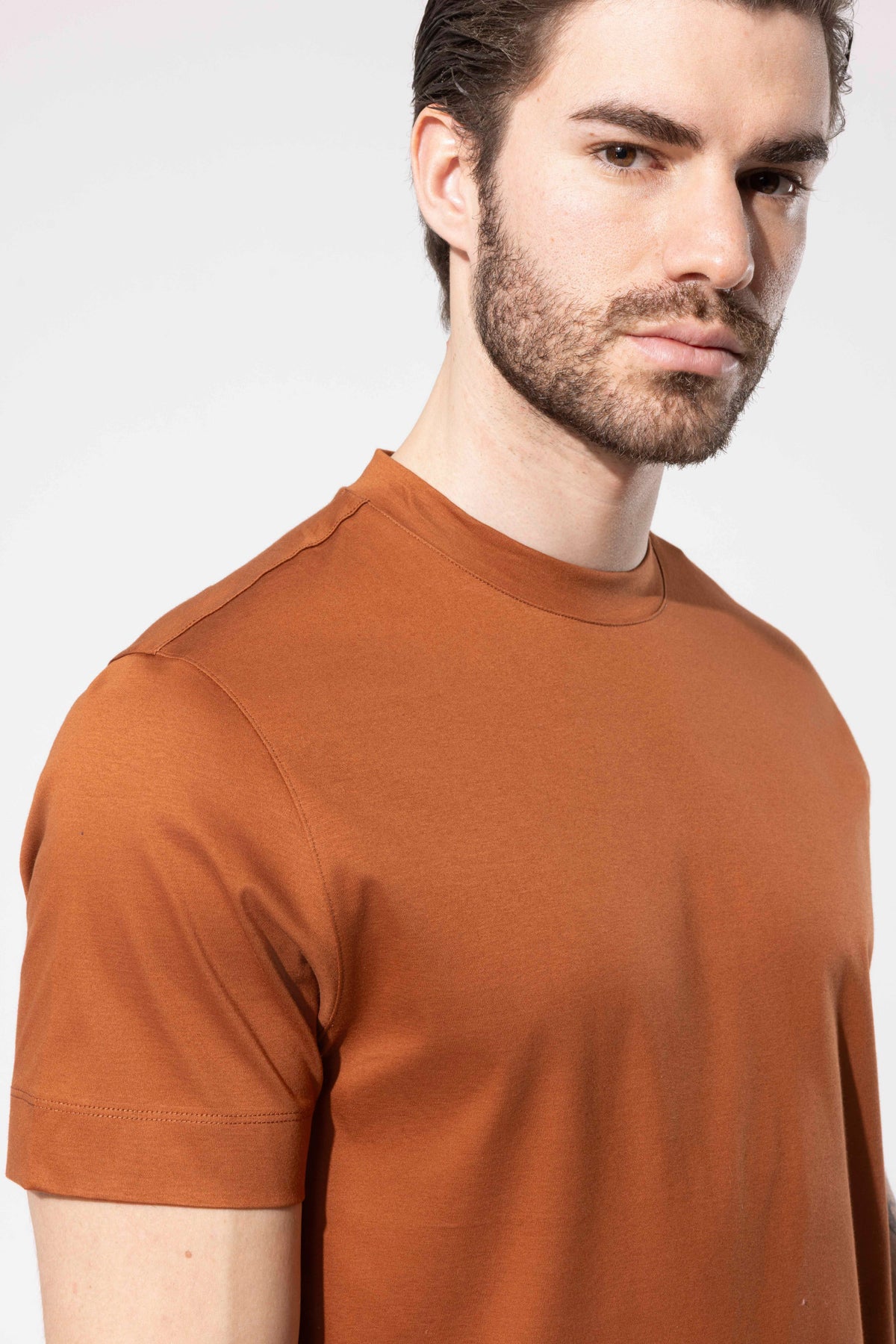 Bisiklet Yaka Merserize T-Shirt