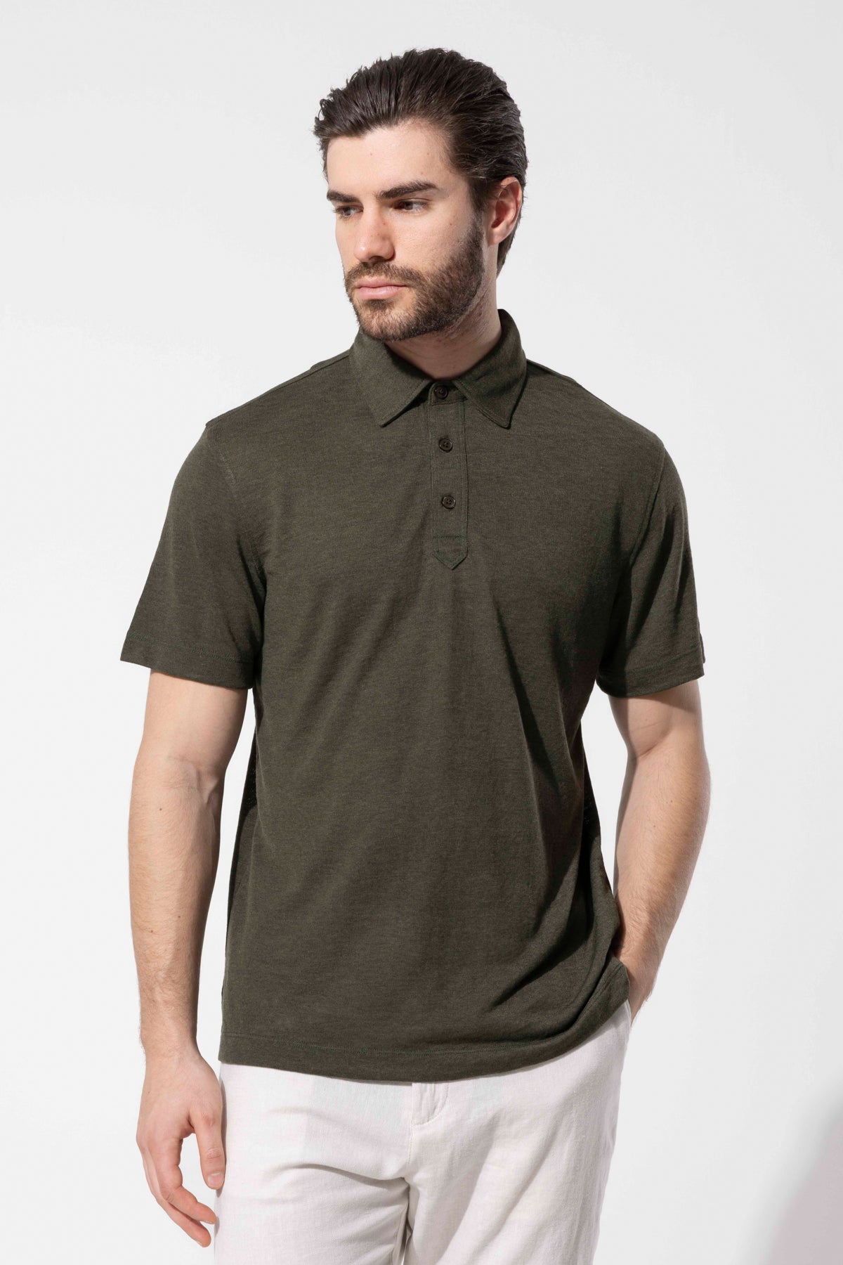 Dokulu Düğmeli Polo