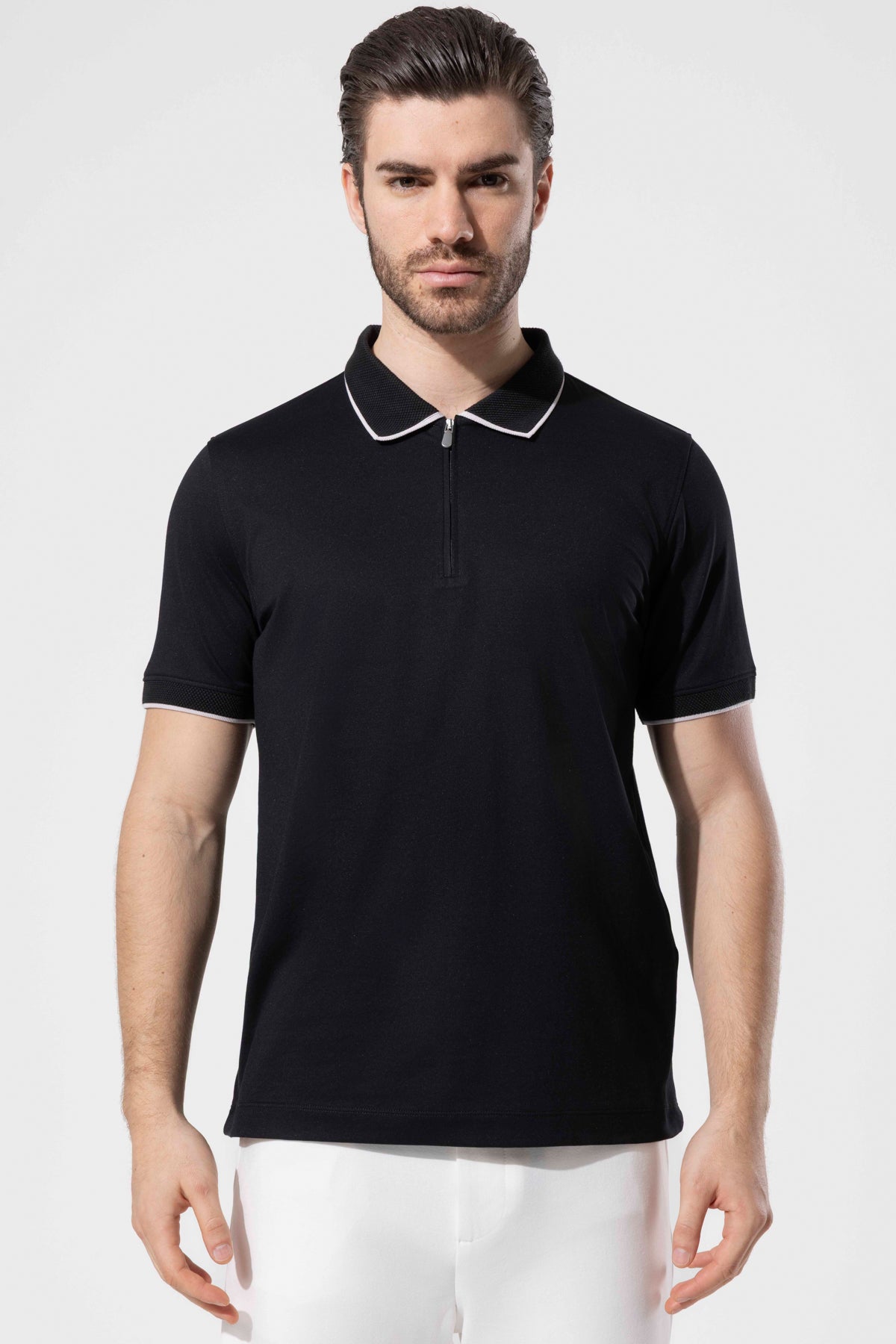 Fermuar Detaylı Polo T-Shirt