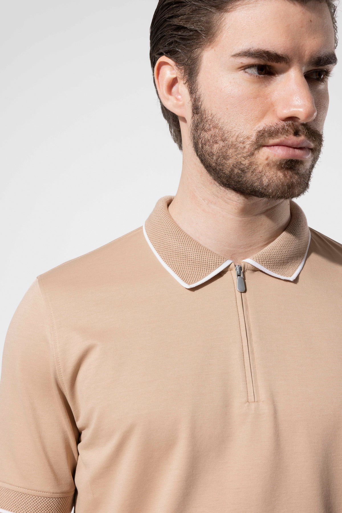 Fermuar Detaylı Polo T-Shirt