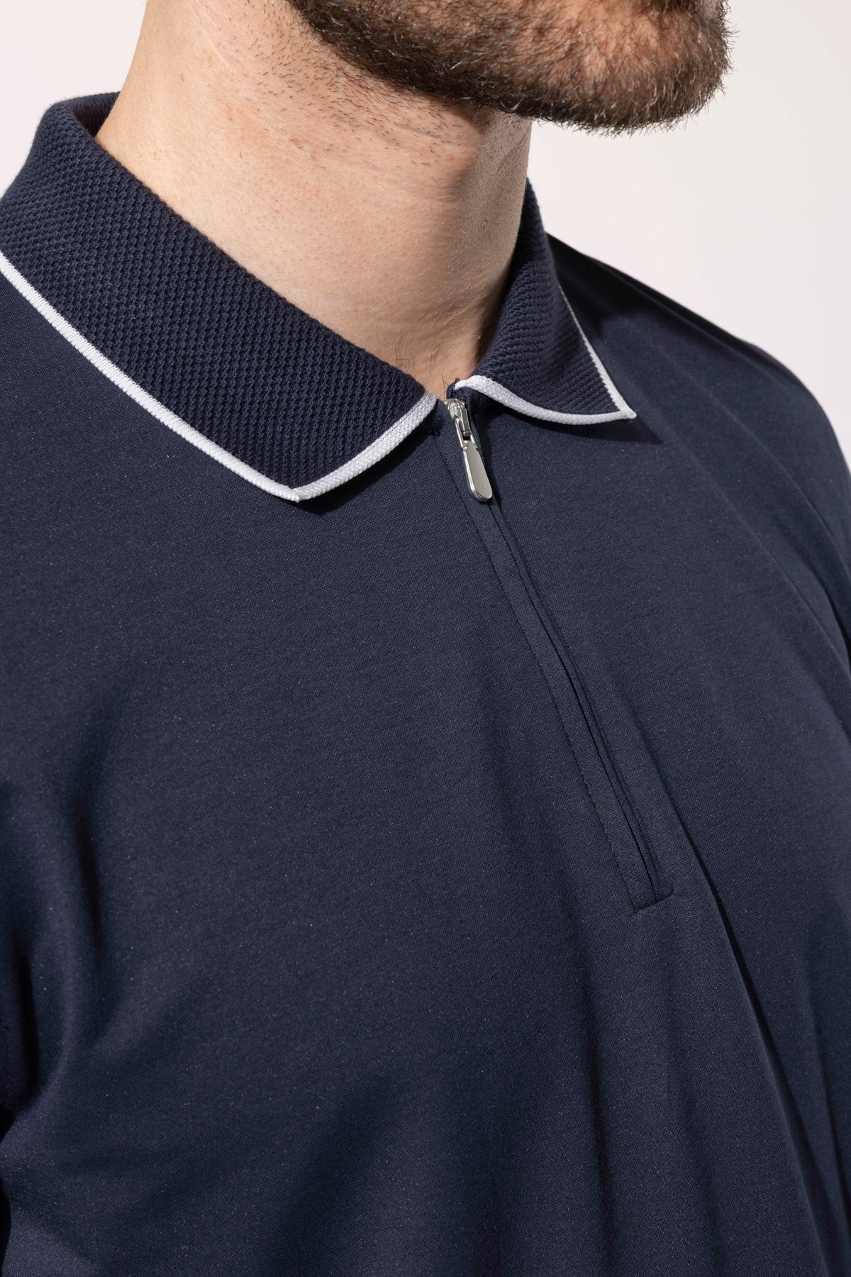 Fermuar Detaylı Polo T-Shirt