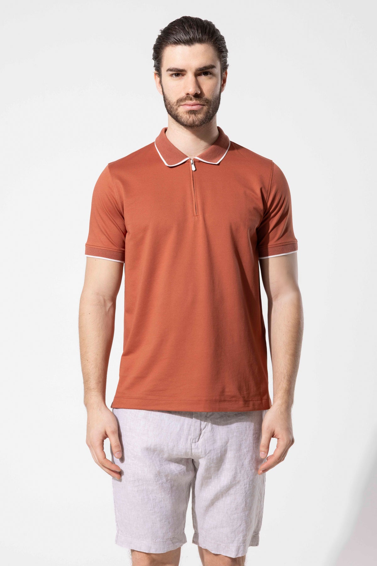Fermuar Detaylı Polo T-Shirt