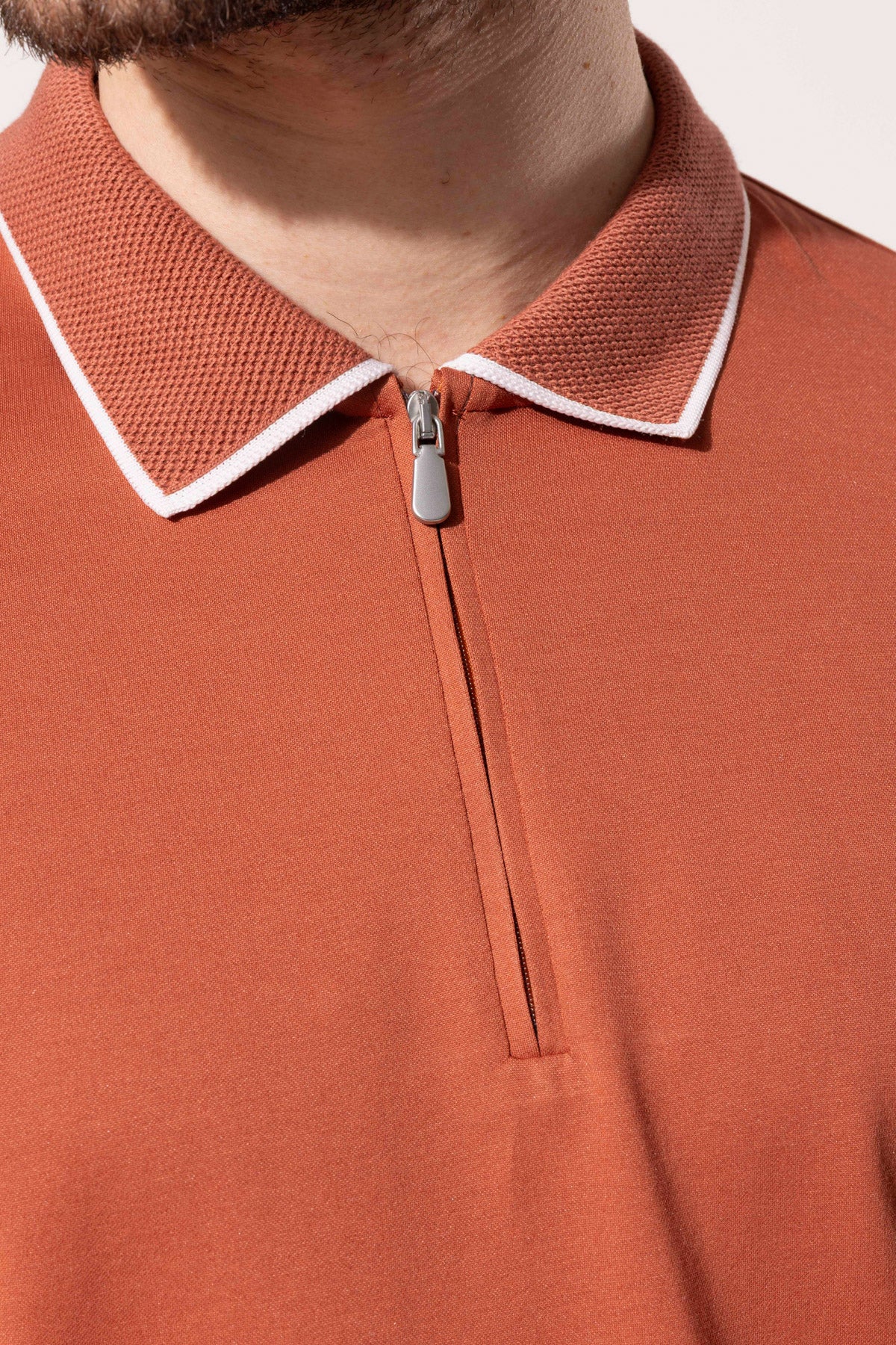 Fermuar Detaylı Polo T-Shirt