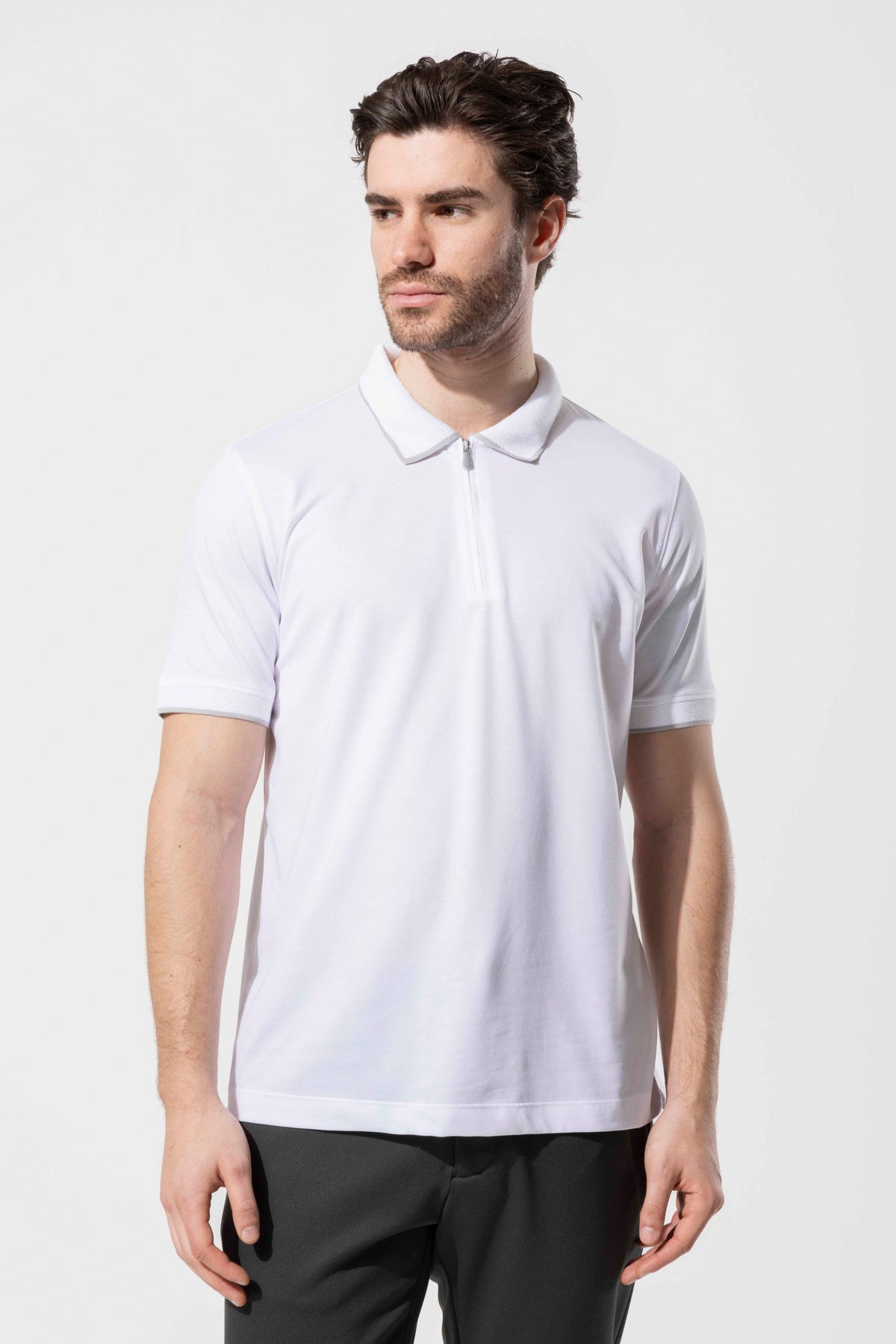 Fermuar Detaylı Polo T-Shirt