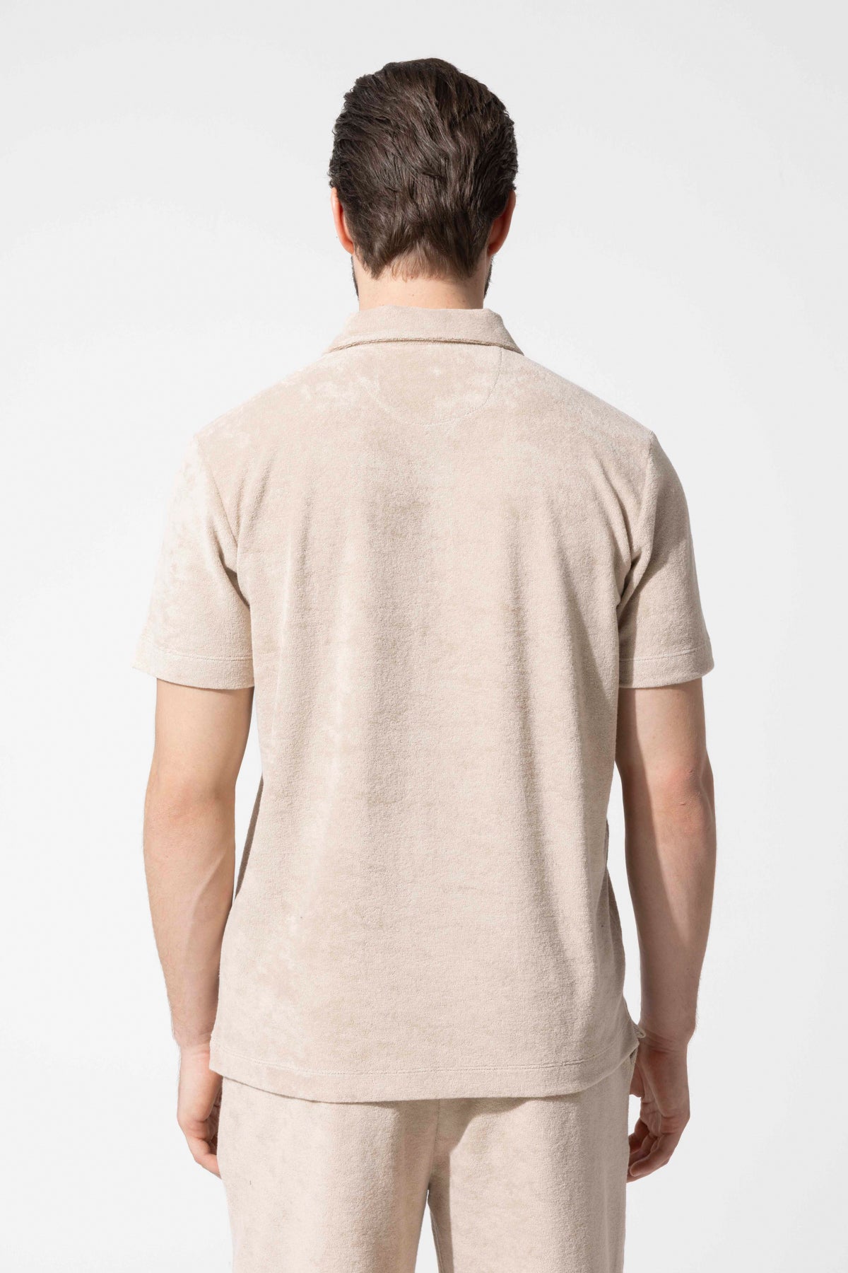 Havlu Dokulu Polo T-Shirt