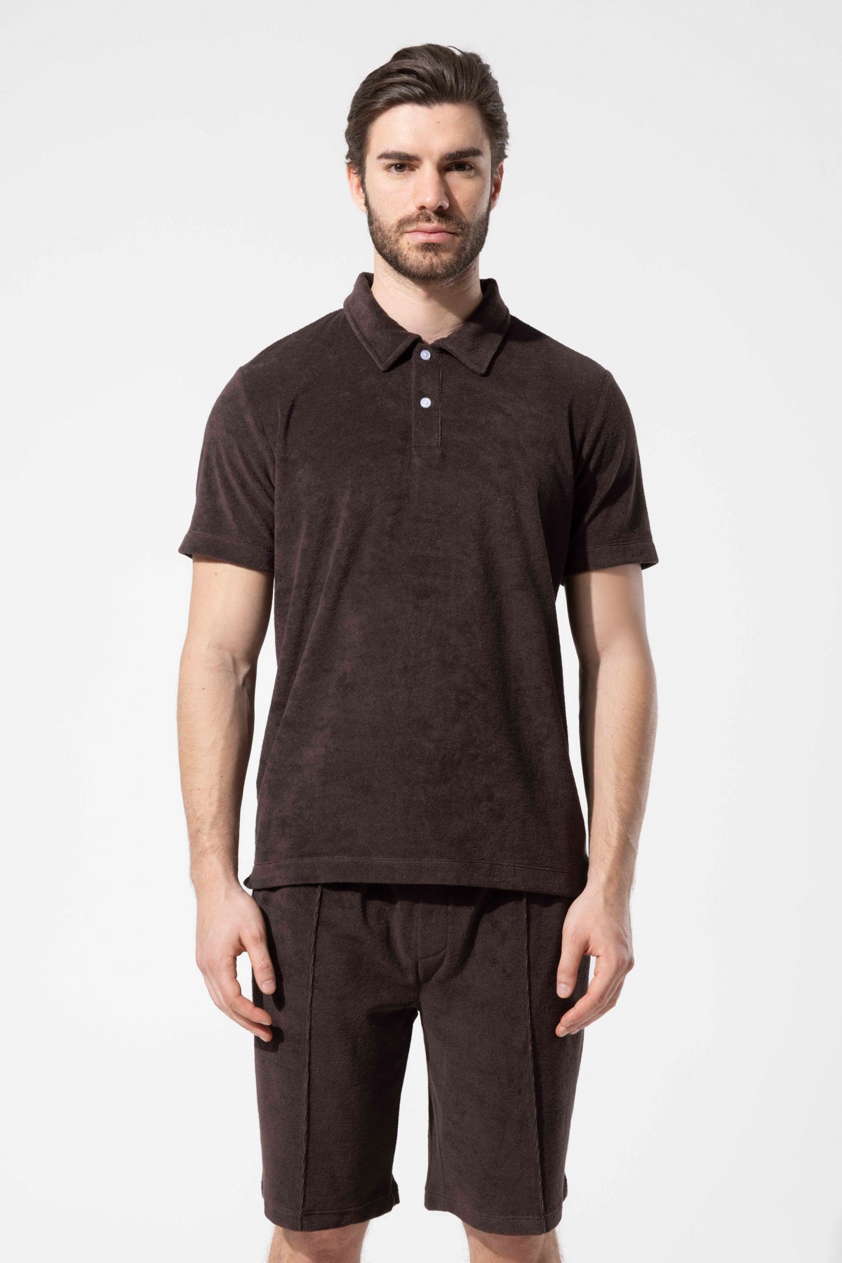 Havlu Dokulu Polo T-Shirt
