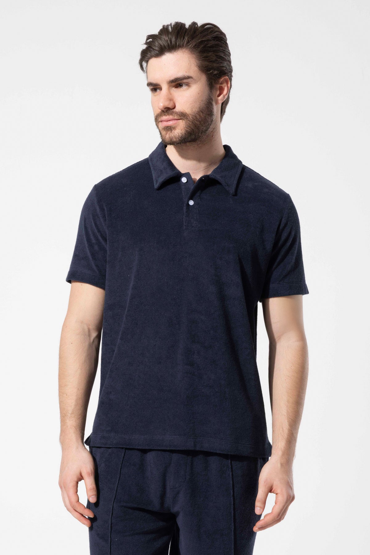 Havlu Dokulu Polo T-Shirt