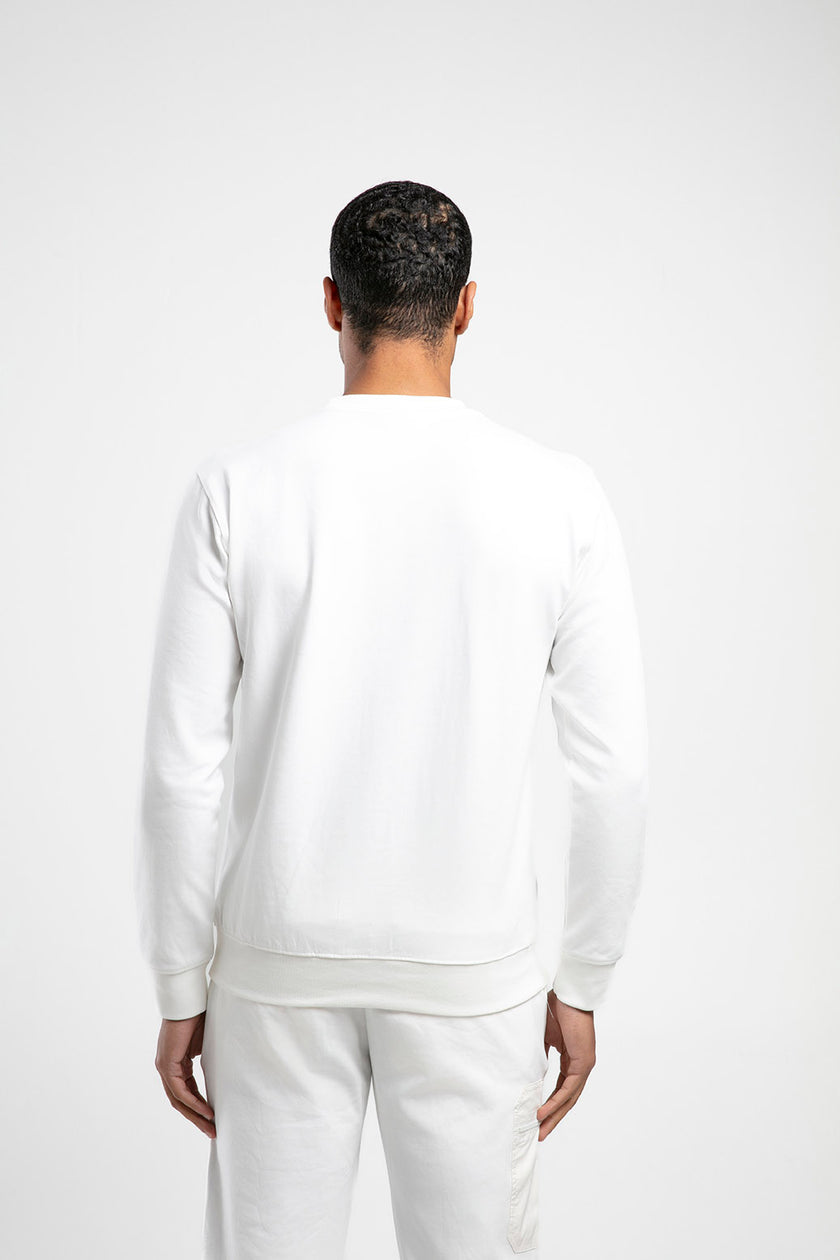 Baskılı Bisiklet Yaka Sweatshirt