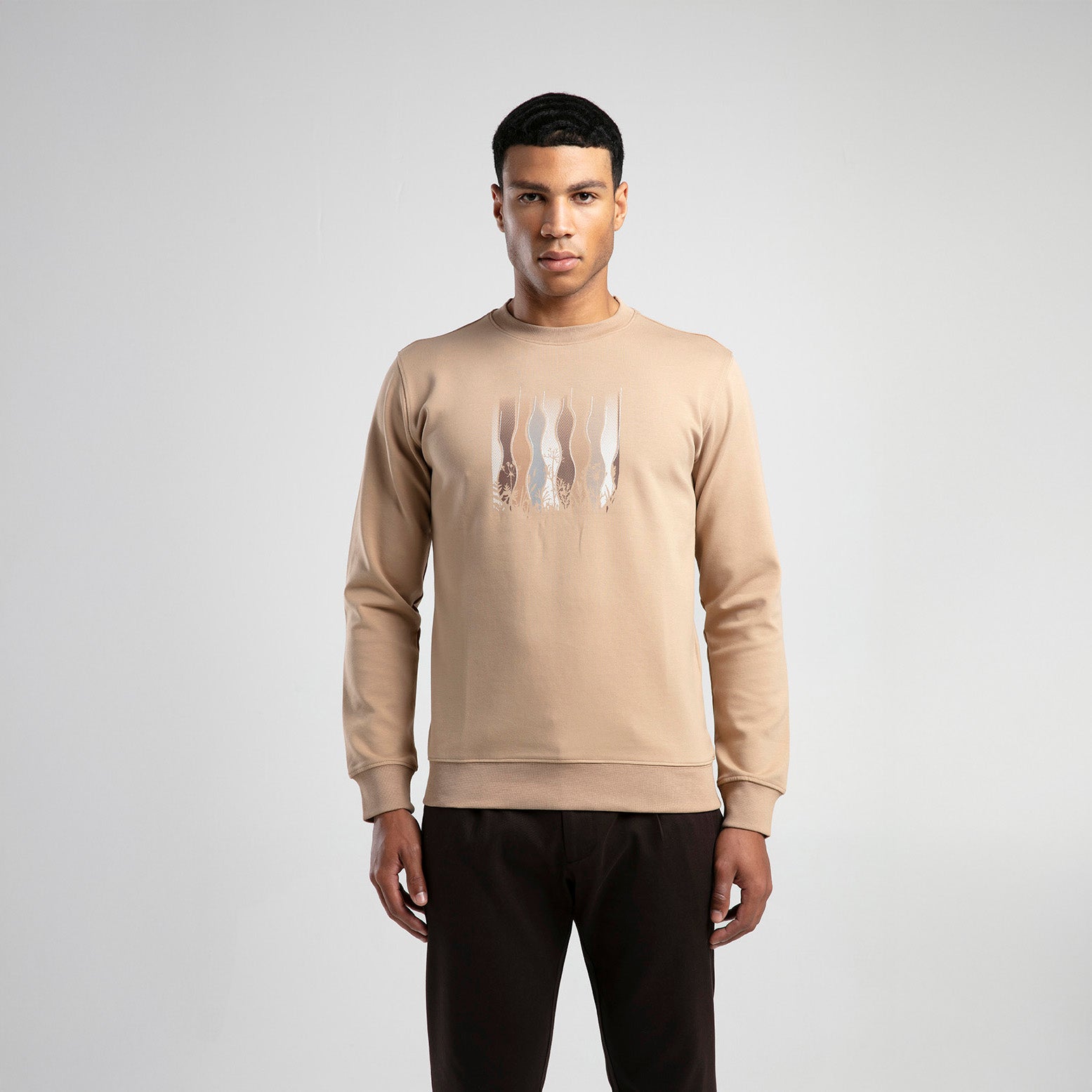 Bisiklet Yaka Erkek Sweatshirt