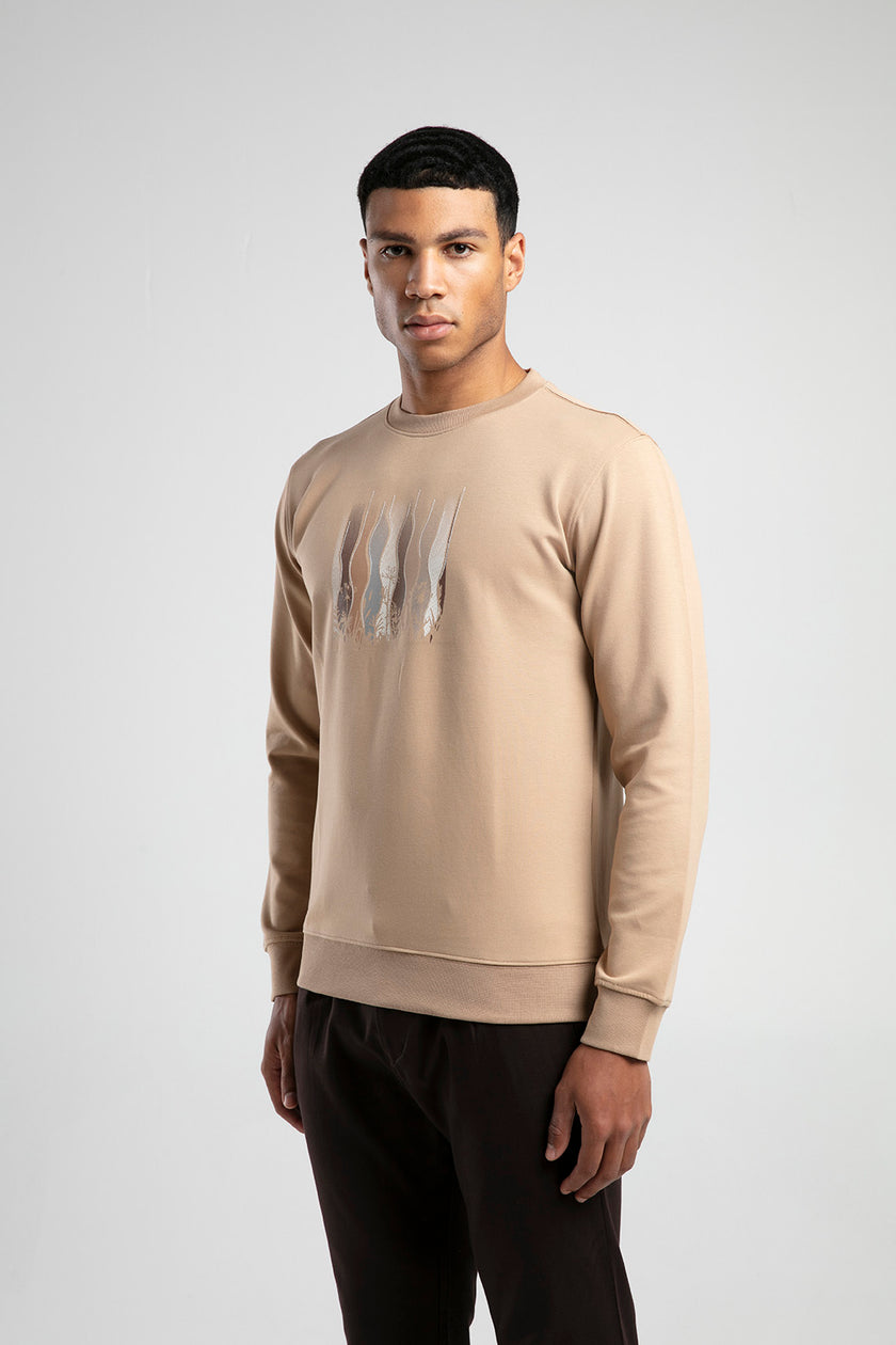 Bisiklet Yaka Erkek Sweatshirt