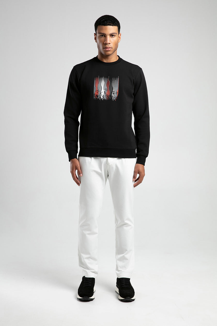 Bisiklet Yaka Erkek Sweatshirt