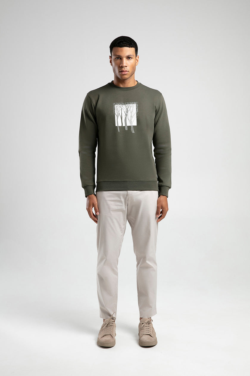 Bisiklet Yaka Erkek Sweatshirt