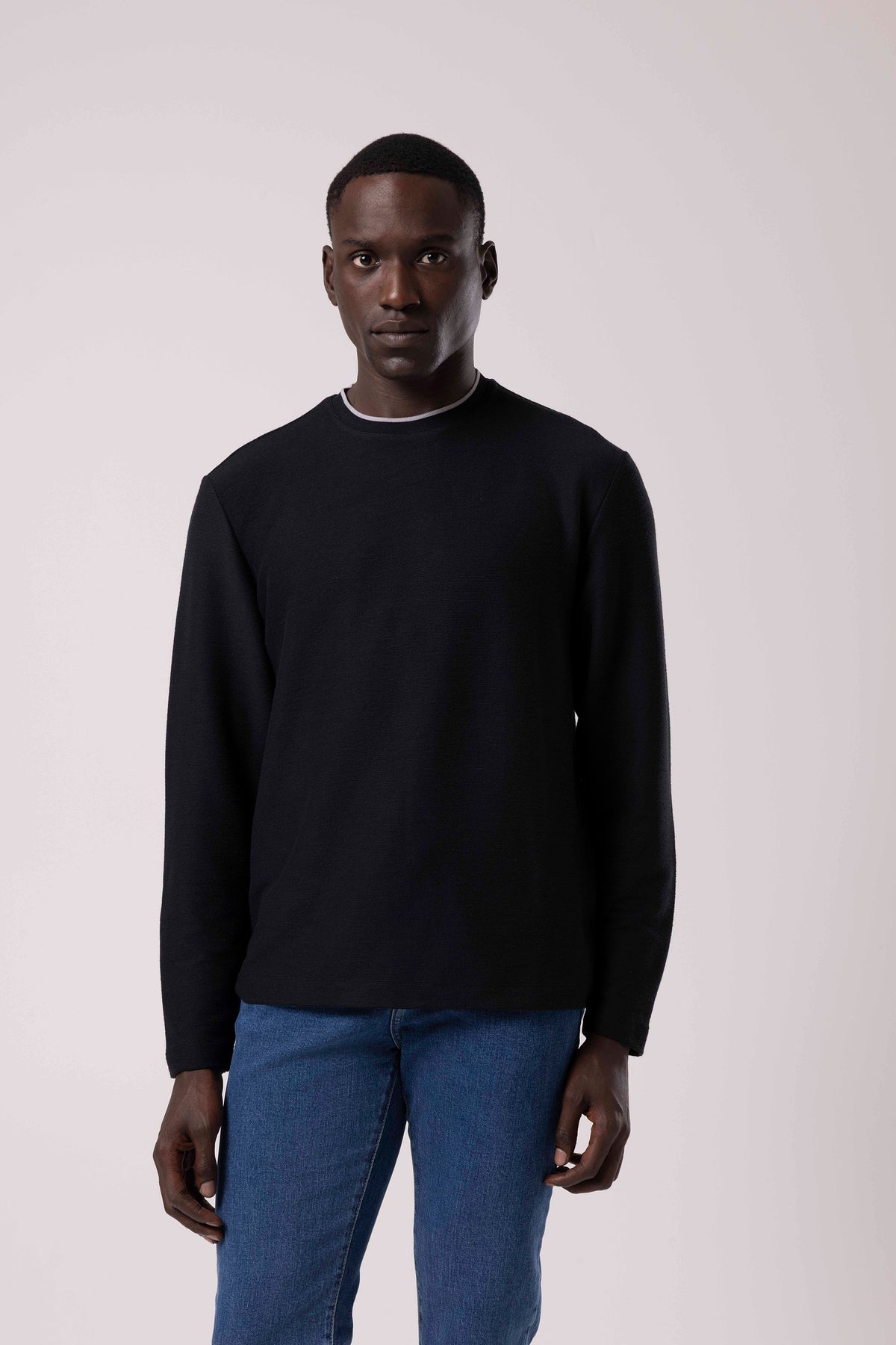 Bisiklet Yaka Sade Sweatshirt