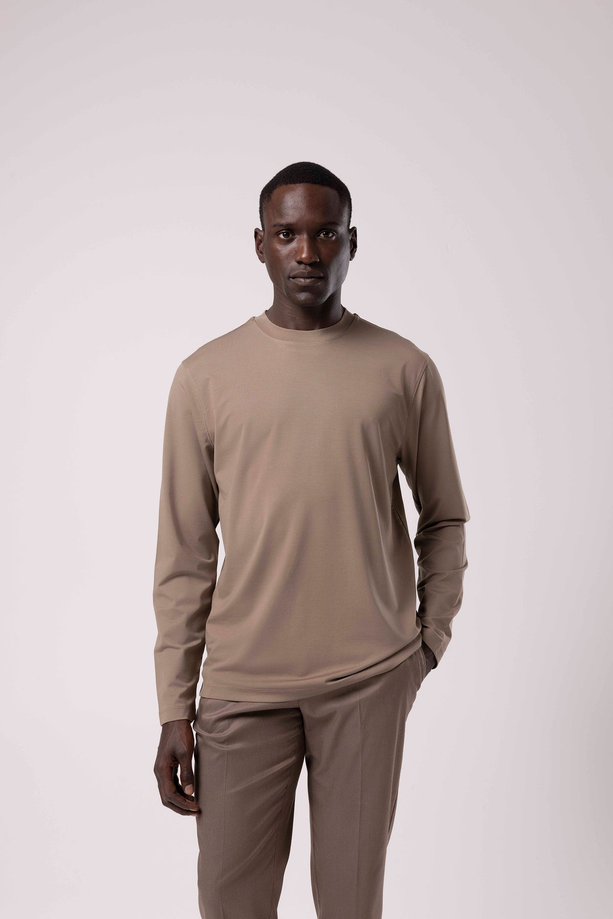 Bisiklet Yaka Sade Sweatshirt