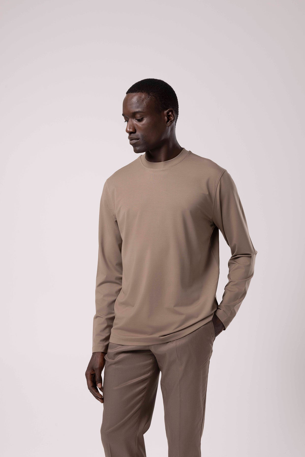 Bisiklet Yaka Sade Sweatshirt