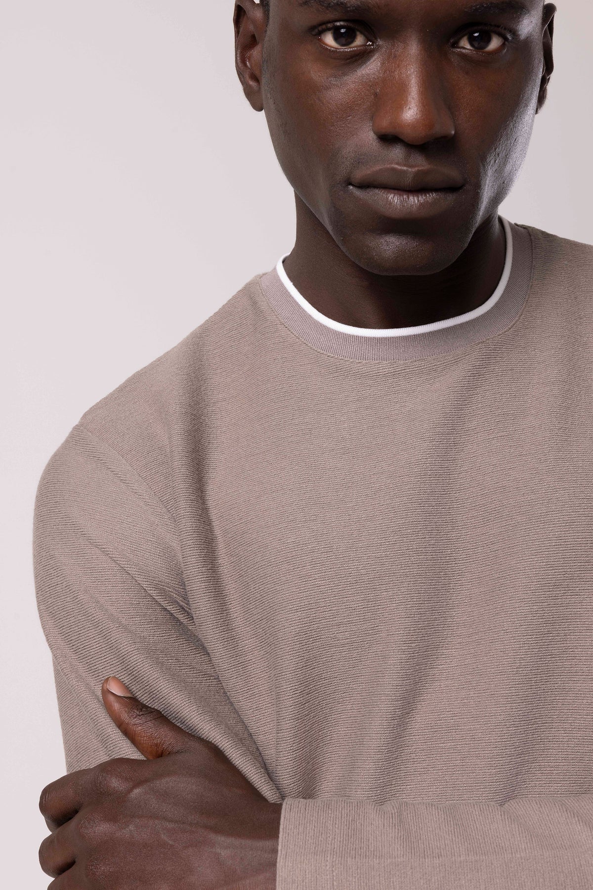 Bisiklet Yaka Sade Sweatshirt