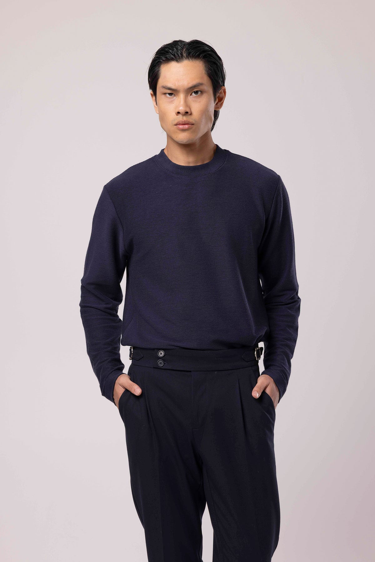 Bisiklet Yaka Uzun Kollu Sweatshirt