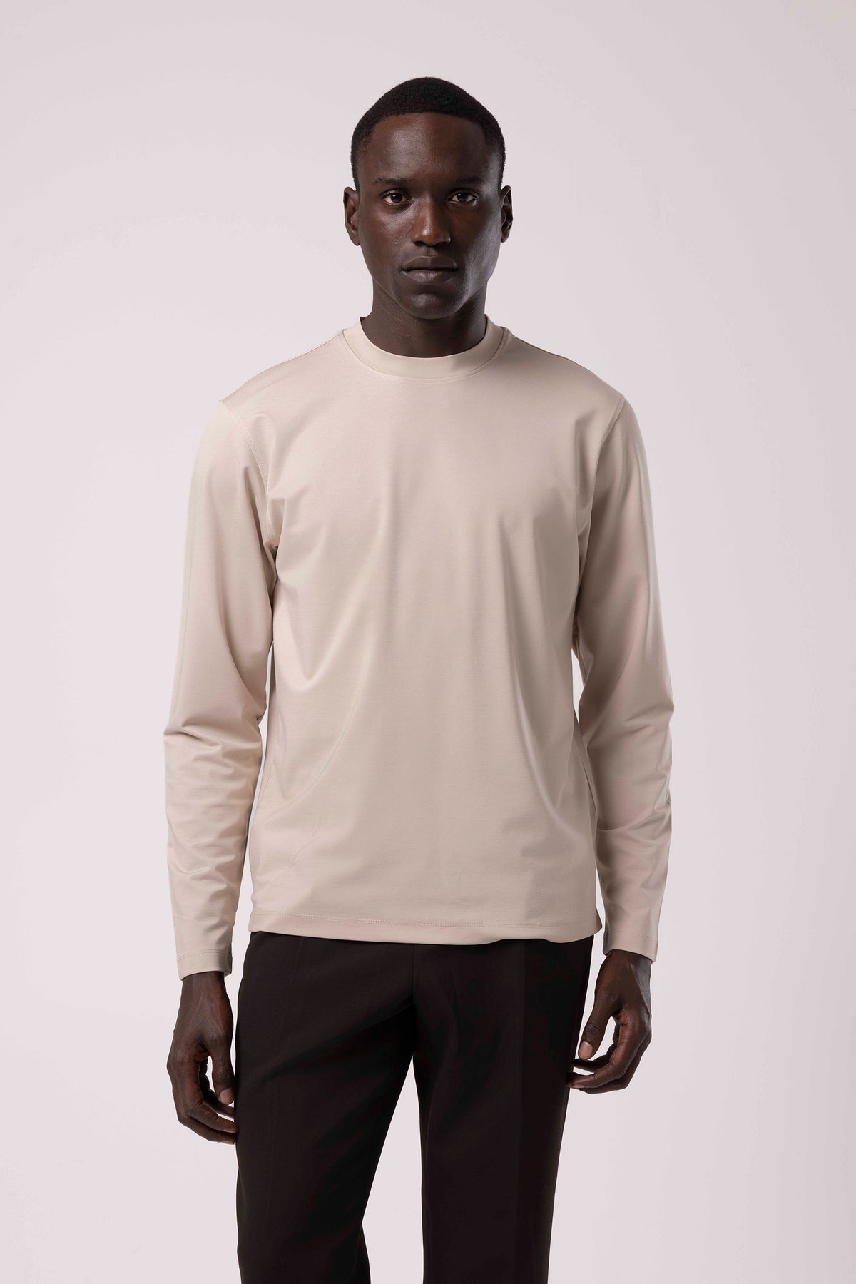 Düz Tasarım Bisiklet Yaka Sweatshirt