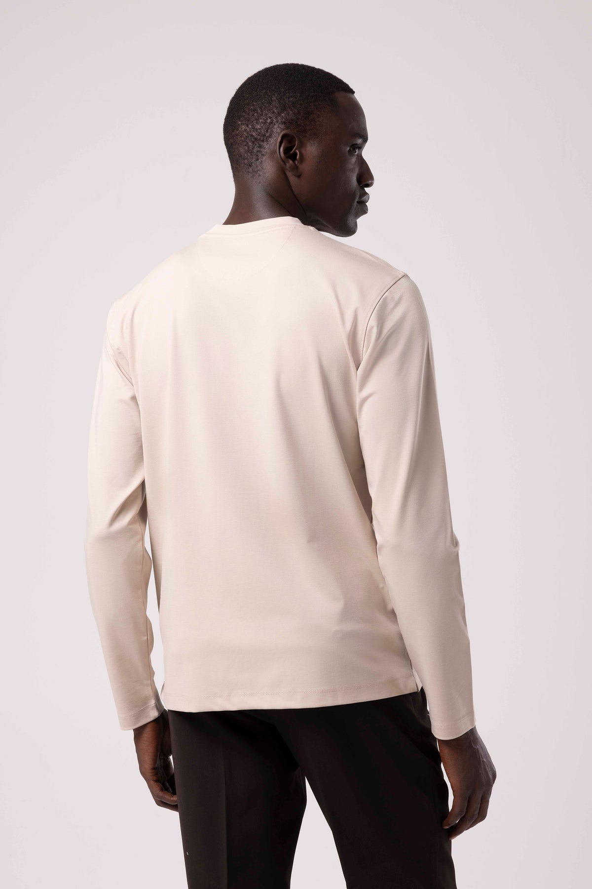 Düz Tasarım Bisiklet Yaka Sweatshirt